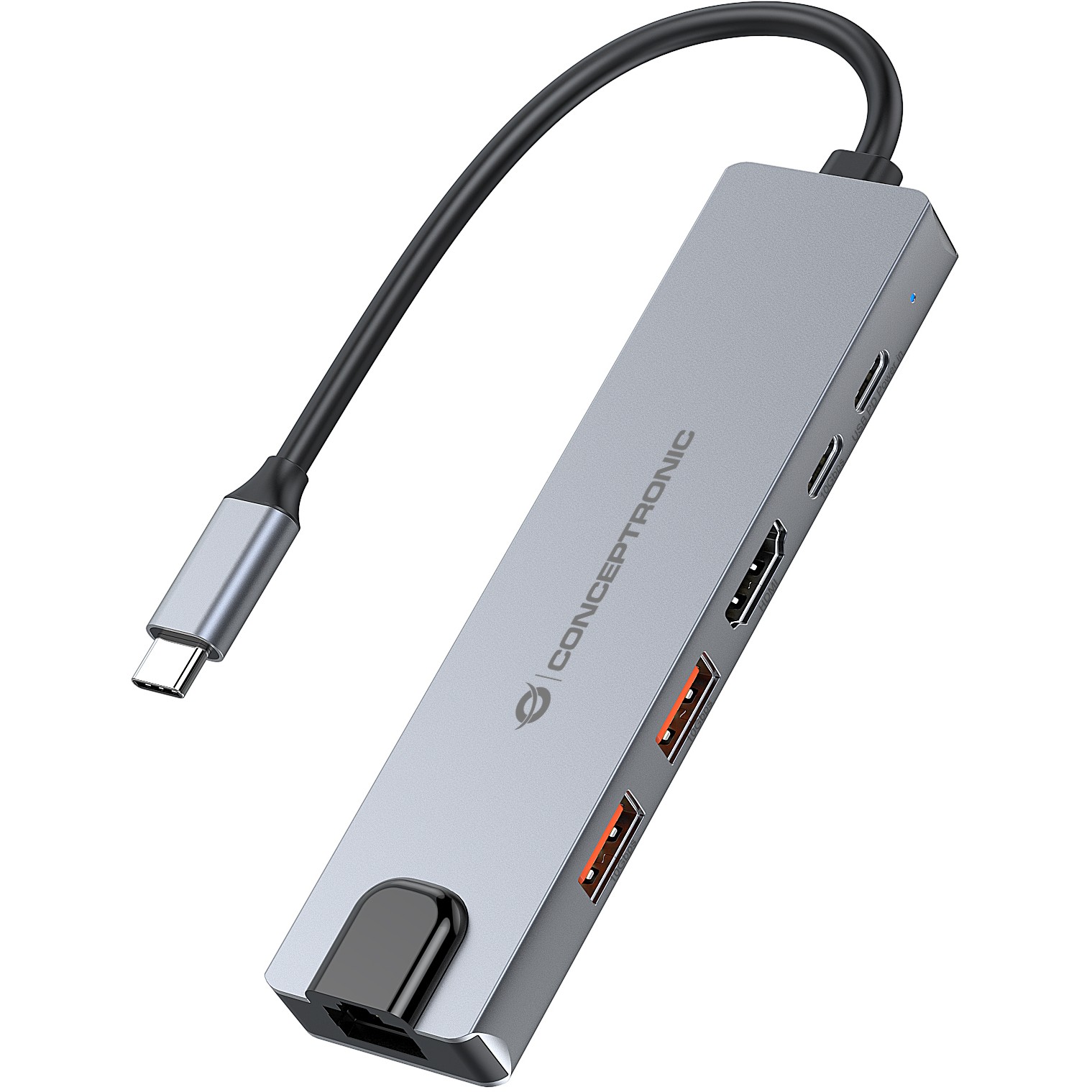 Dock CONCEPTRONIC 6-1 USB-C->HDMI/2xUSB-A/USB-C/+ 25cm si-0