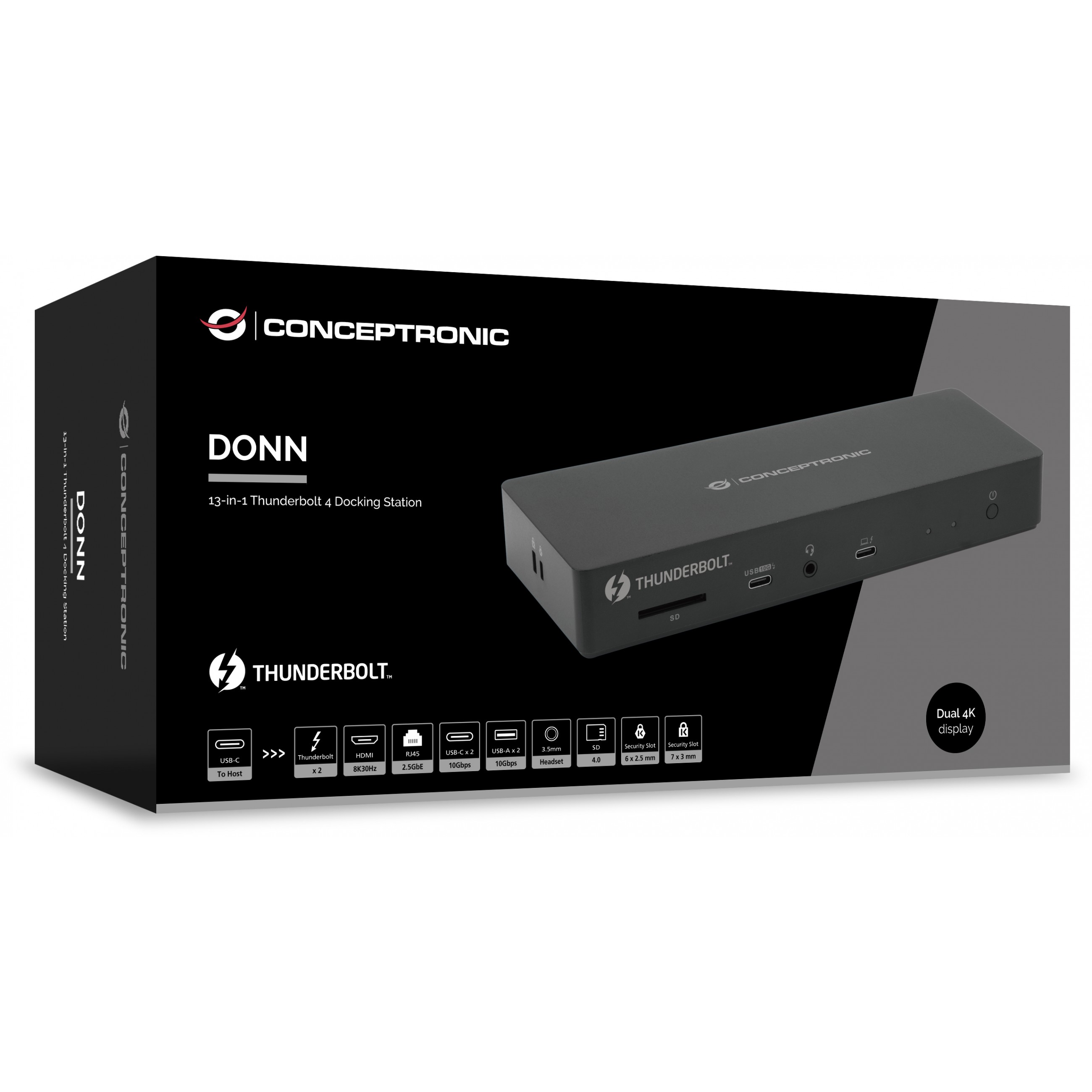 Docking stanica CONCEPTRONIC 13-1 USB-C->HDMI/2xUSB-A/2xUSB-C/+ 96W sw-6