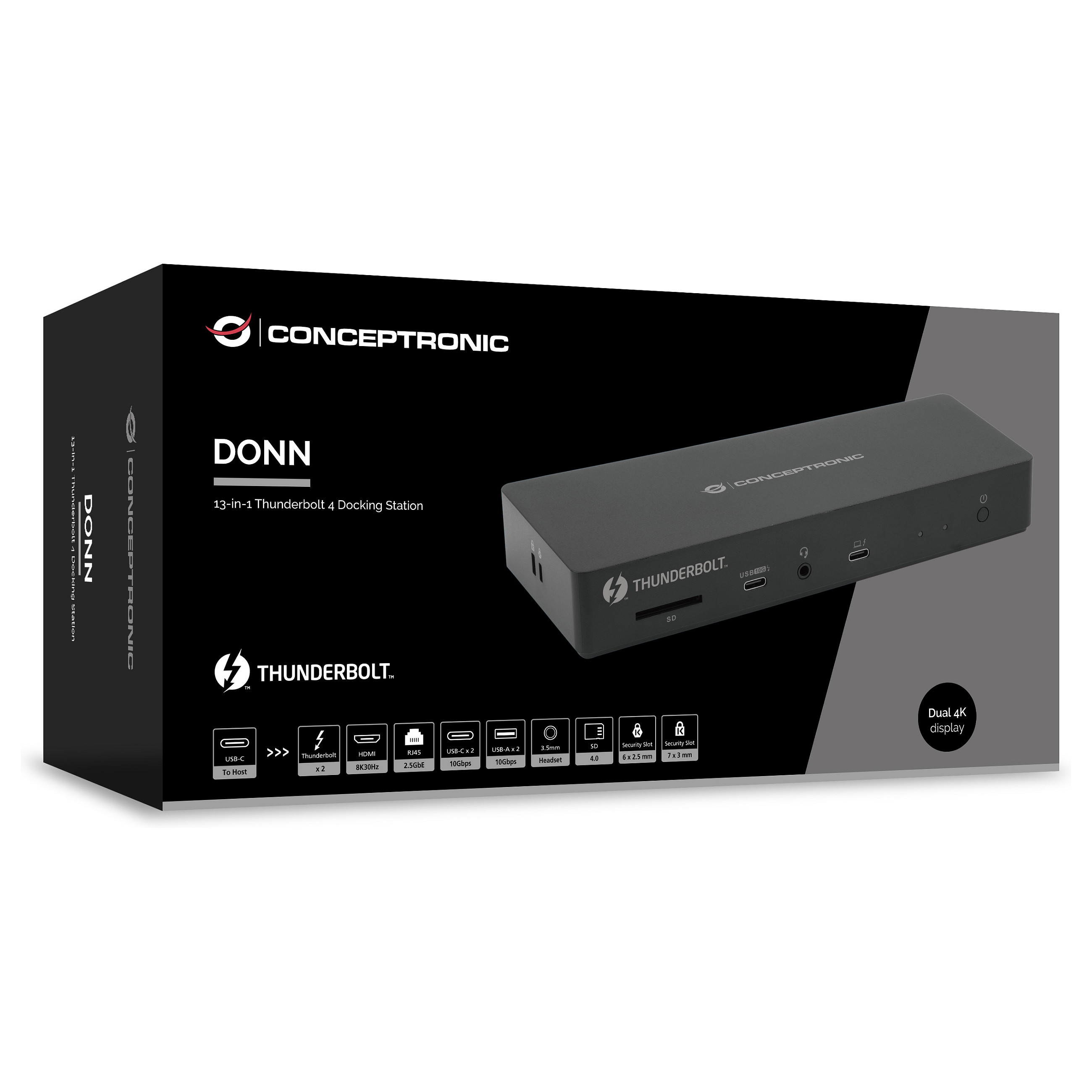 Docking stanica CONCEPTRONIC 13-1 USB-C->HDMI/2xUSB-A/2xUSB-C/+ 96W sw-8