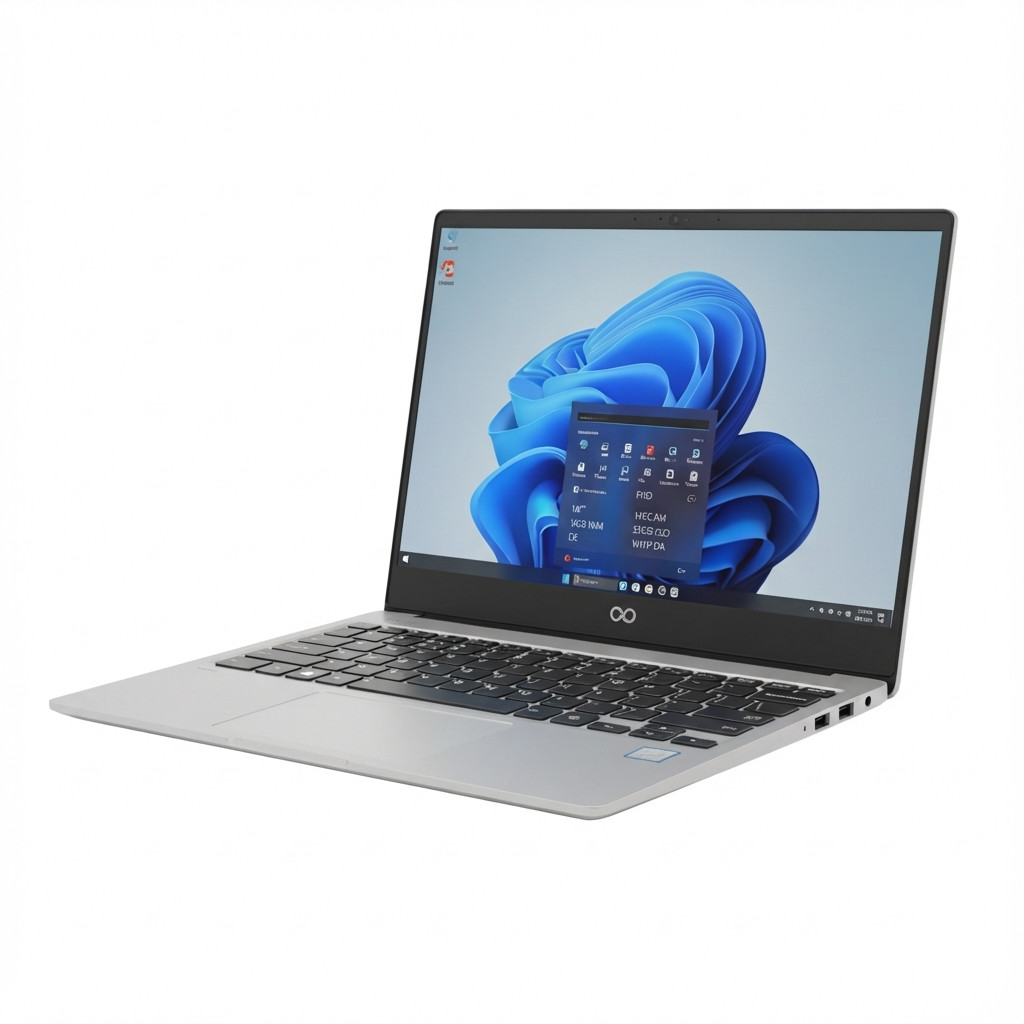 Laptop FUJITSU LIFEBOOK U7411 (14", FHD, Intel Core i7 1185G7, 16GB RAM, 512GB SSD, DE, Windows 11 Pro, boja crna) - korišteno / profesionalno obnovljeno, jamstvo uključeno – internacionalna non HR tipkovnica