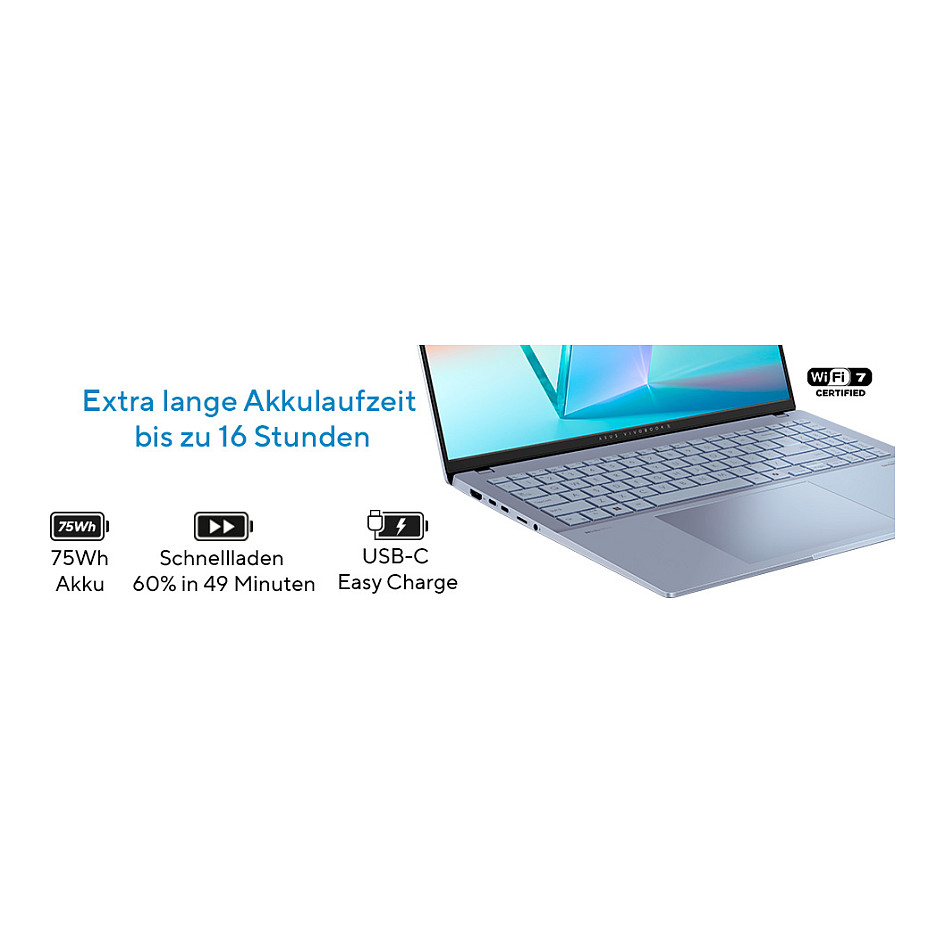 Laptop ASUS Vivobook S 16 U7 255H (16" FHD, Intel Core i7, 32GB RAM, 1TB SSD, Intel Iris Xe, Windows 11, hrvatska tipkovnica, bijela) – internacionalna non HR tipkovnica-13