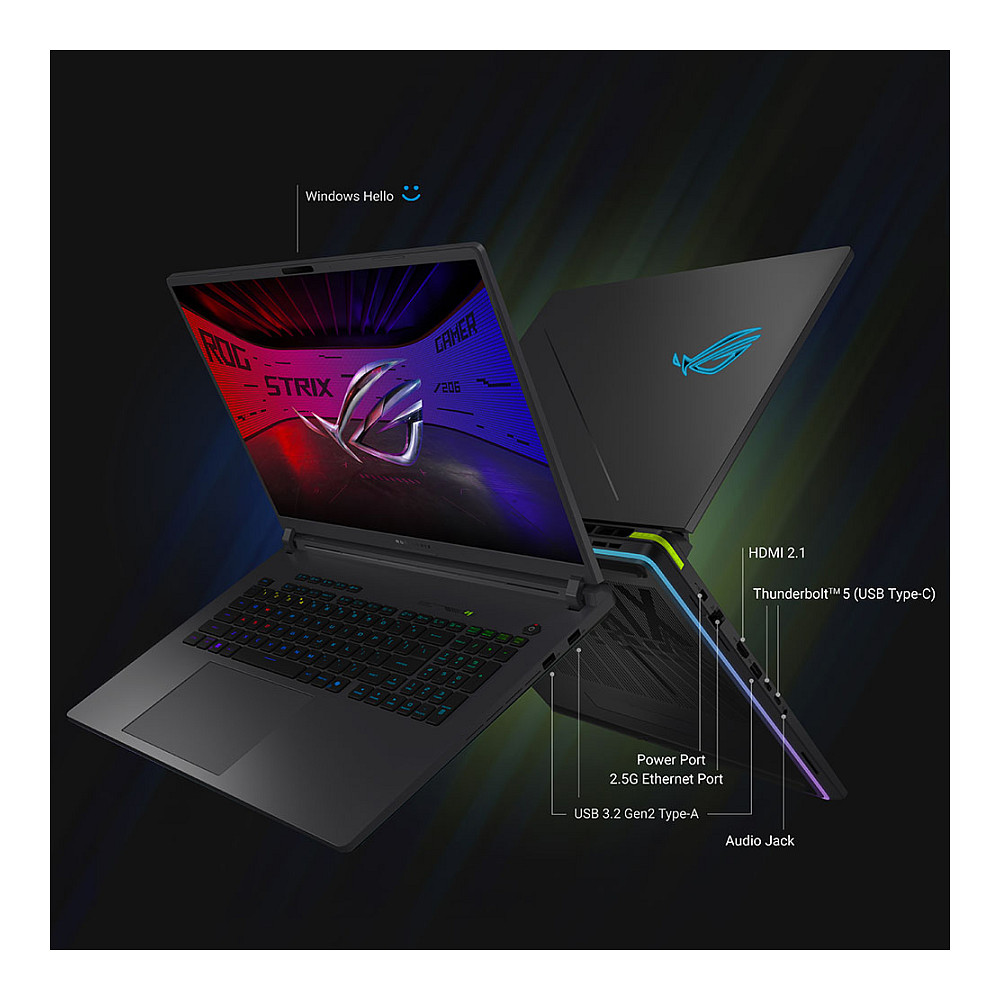 Laptop ASUS ROG Strix G18 G815LR-S8082 (18,4" FHD, 2560x1600, Intel Core i7-255HX, 32GB RAM, 1TB SSD, NVIDIA GeForce RTX 5070 Ti, bez OS) – internacionalna non HR tipkovnica-6