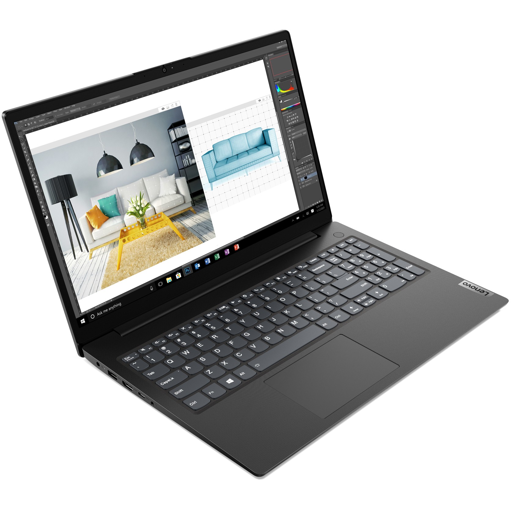 Laptop LENOVO V15 G2 IJL Intel Celeron N4500 (15,6" ekran, rezolucija, procesor, RAM, SSD/HDD, grafika, OS, jezik tipkovnice, boja) – internacionalna non HR tipkovnica-1