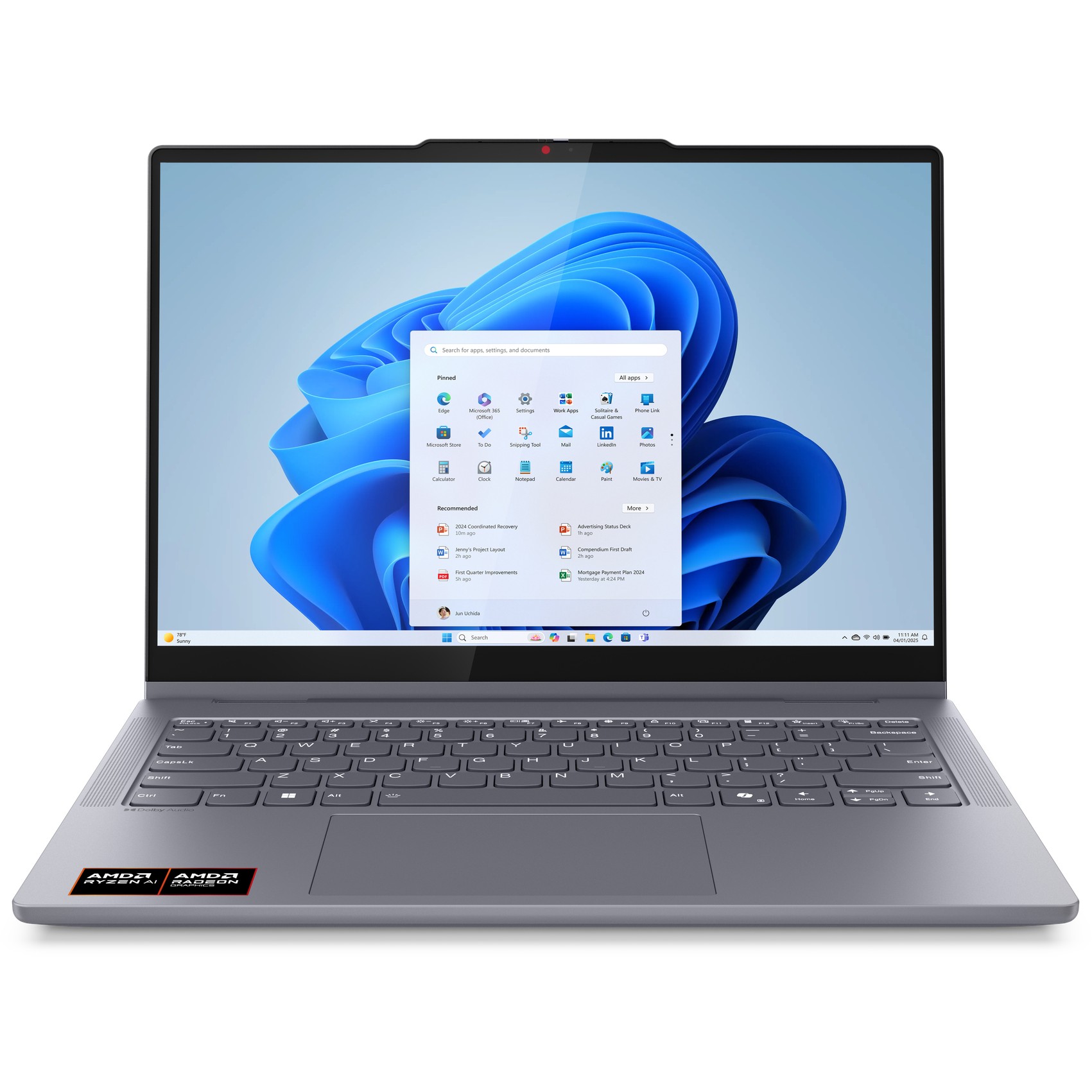 Laptop LENOVO IdeaPad 5 2-in-1 14AKP10 14" WUXGA OLED Ryzen 7 3500U 16GB/512GB Win11 – internacionalna non HR tipkovnica