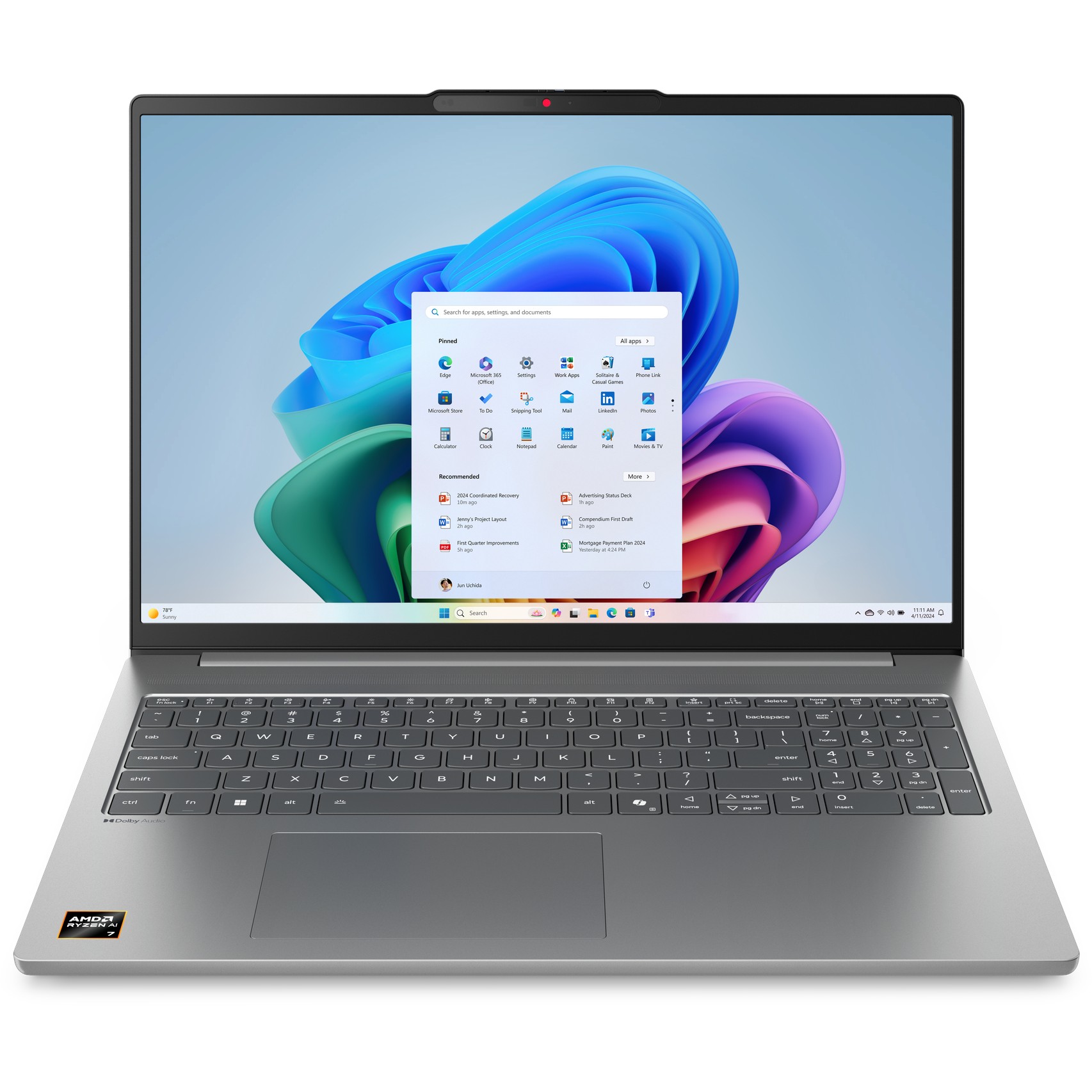 Laptop LENOVO IdeaPad Slim 5 16AKP10 16" WUXGA Ryzen 5 3400U 16GB/1TB SSD Windows 11 – internacionalna non HR tipkovnica