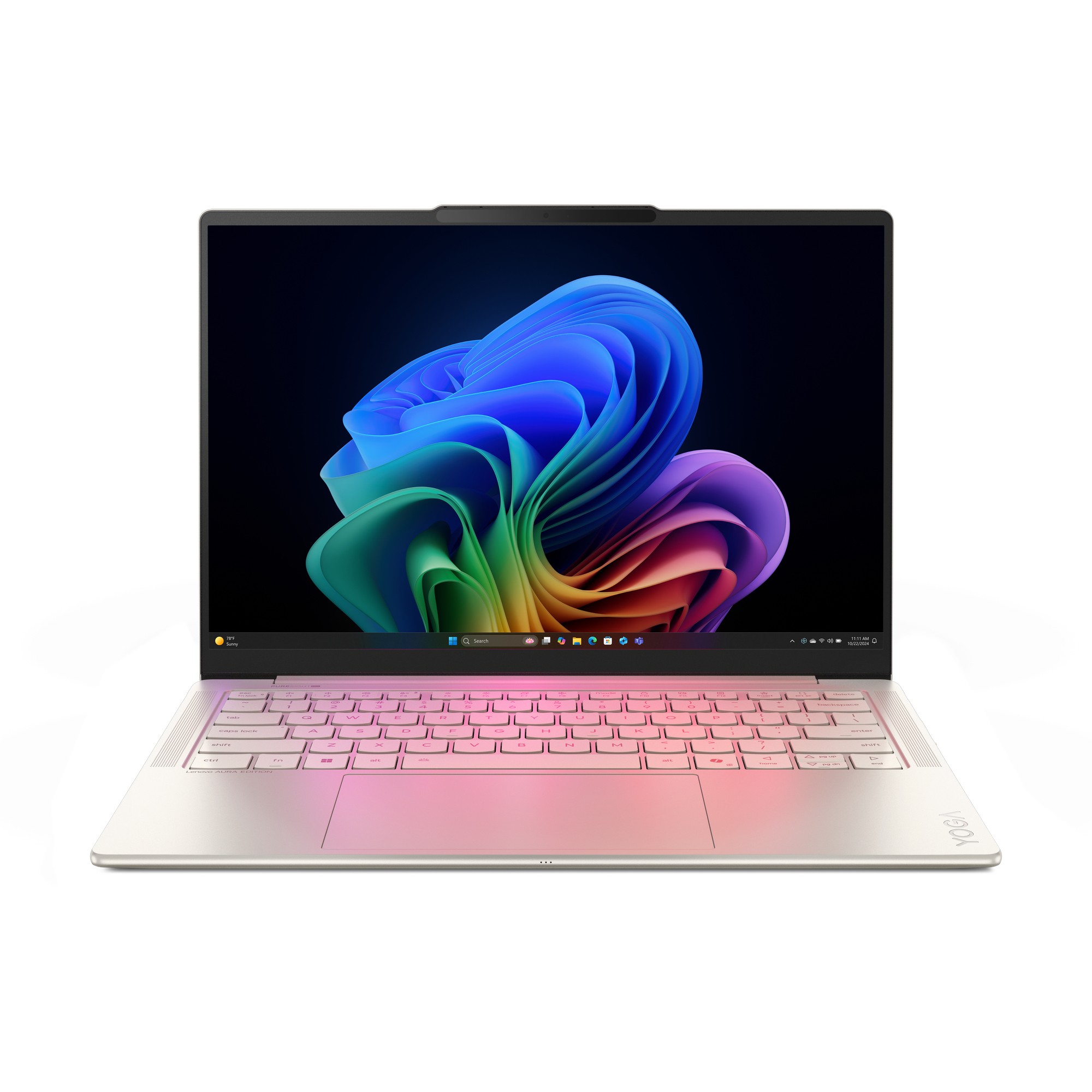 Laptop LENOVO Yoga Slim 7i Aura Edition 14ILL10 (14" WUXGA OLED, Core Ultra 5 226V, 16GB RAM, 512GB SSD, Windows 11, hrvatska tipkovnica, srebrna) – internacionalna non HR tipkovnica