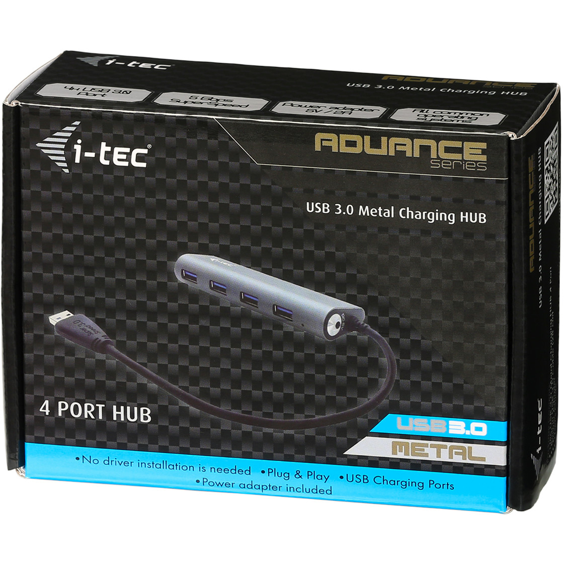USB HUB I-TEC D I-TEC USB 3.0 Metal punjenje HUB 4x USB Ladeport-5