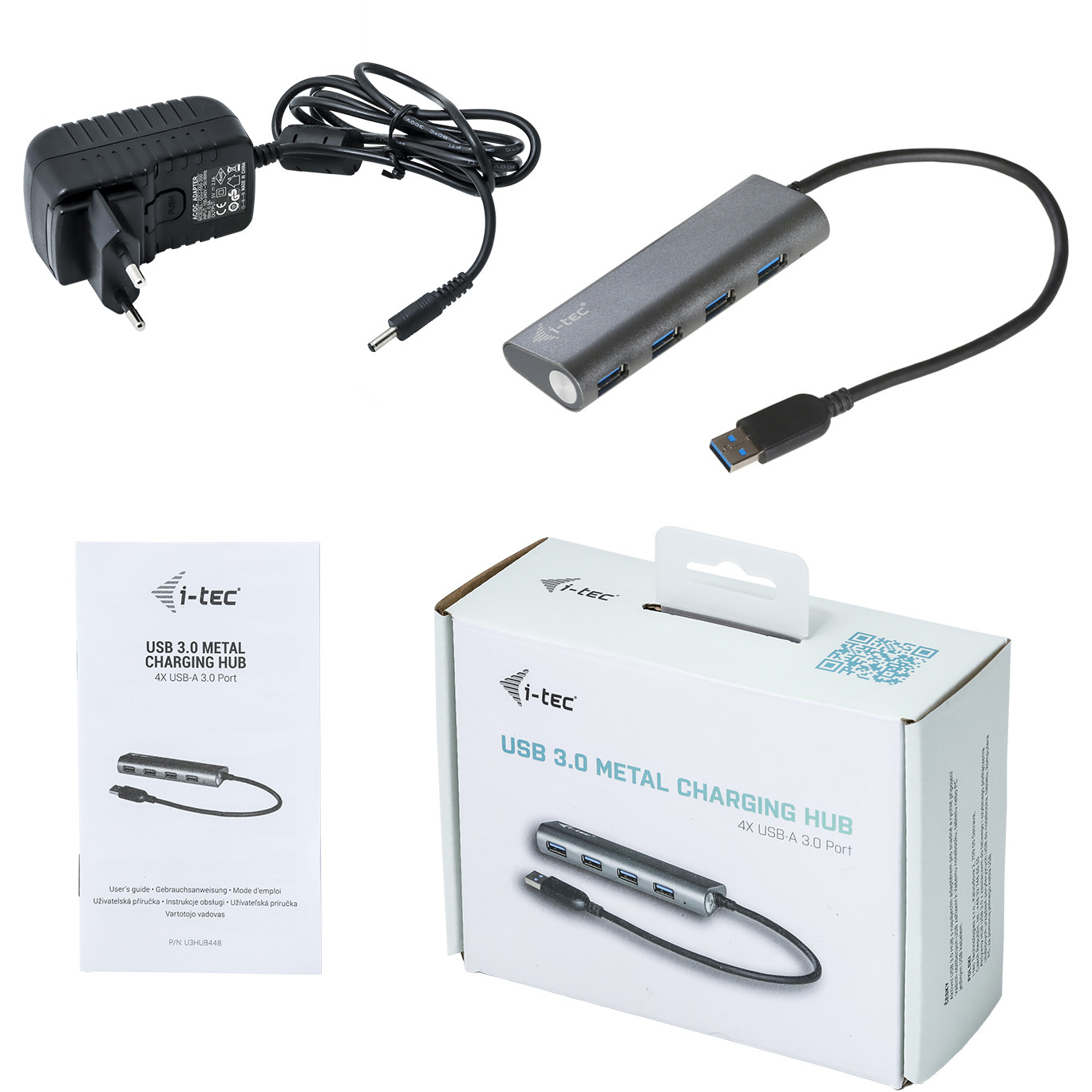 USB HUB I-TEC D I-TEC USB 3.0 Metal punjenje HUB 4x USB Ladeport-6