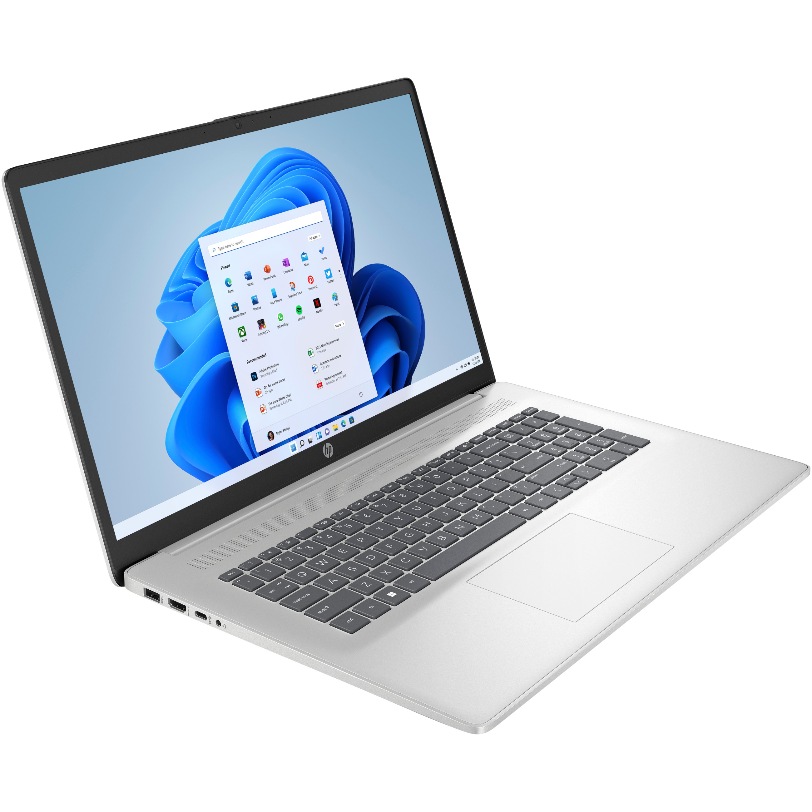 Laptop HP 17-cn4072ng (17.3'', 1920x1080, Intel Core i7-1150U, 16GB RAM, 512GB SSD, Intel UHD Graphics, Windows 10, hrvatska tipkovnica, srebrna boja) – internacionalna non HR tipkovnica-1