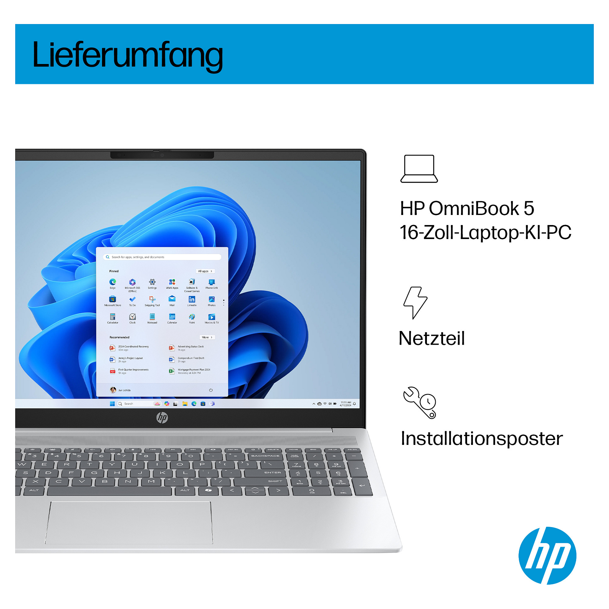Laptop HP OmniBook 5 AI 16" 2K Core Ultra 5 225U (16GB RAM, 512GB SSD, Windows 11 Home) – internacionalna non HR tipkovnica-13