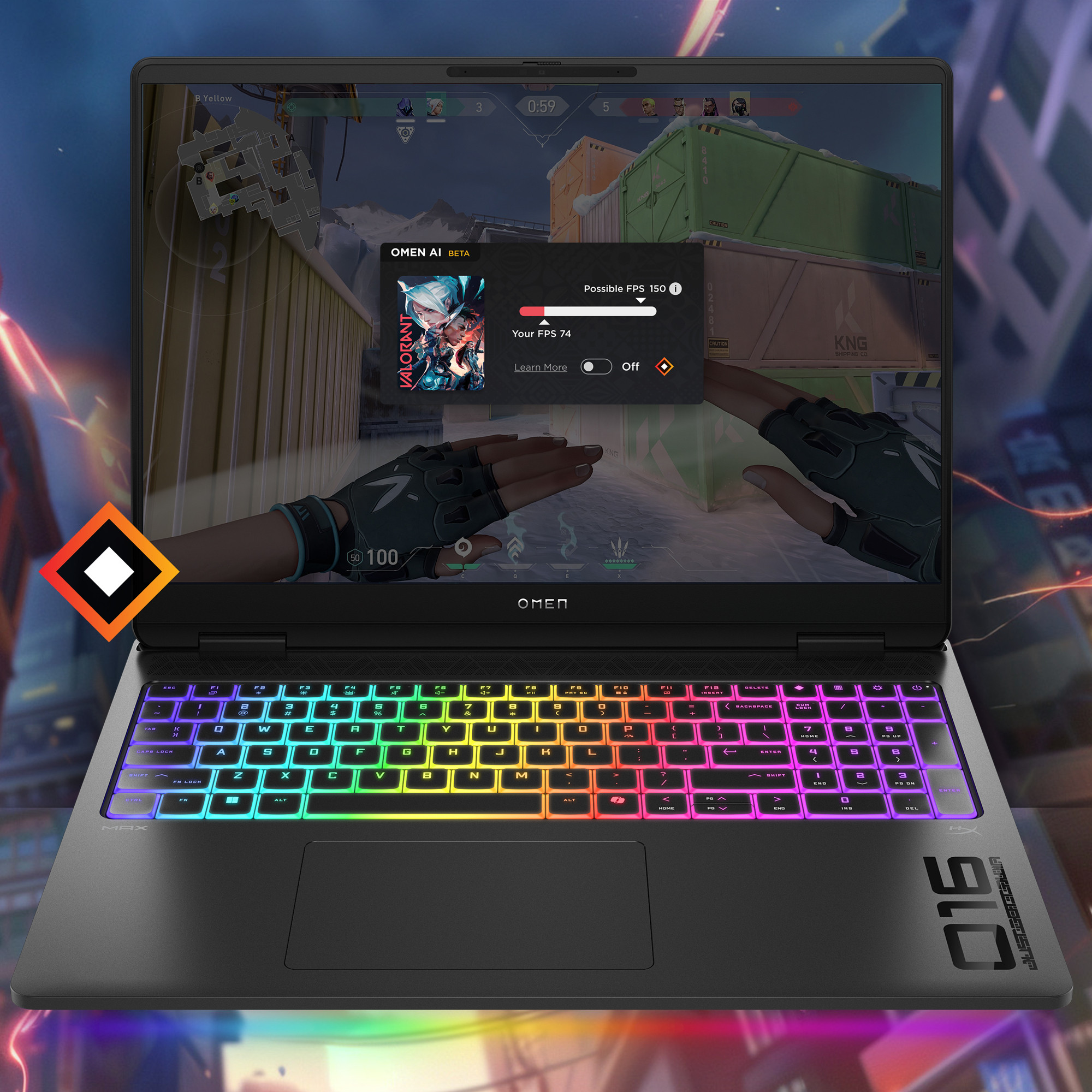 Laptop HP OMEN by MAX 16-ah0099ng (16" FHD, Ryzen 9 275HX, 64GB RAM, 2TB SSD, NVIDIA GeForce RTX 5090, Windows 11 Home)-4