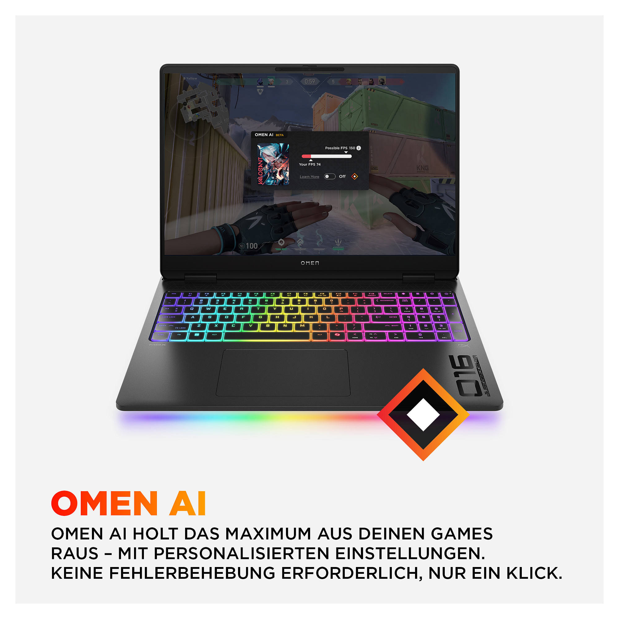 Laptop HP Omen Max 16-ak0073ng (40.6 cm, 2560 x 1600, Intel Core i7, 16 GB RAM, 1 TB SSD, NVIDIA GeForce RTX 4060, Windows 11, hrvatska tipkovnica, crna) – internacionalna non HR tipkovnica-10