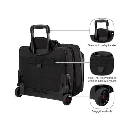 Trolley WENGER Potomac 43,2cm 17 Zoll crna boja (s uklonjivom torbom za prijenosno računalo 40,6cm 16 Zoll)-7