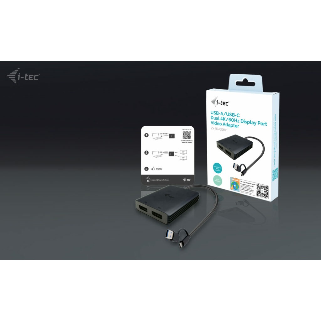 Adapter I-TEC USB-A/C 2X DP ADAPTER-2