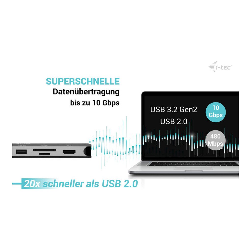 Docking Station I-TEC USB-C Metal Nano 3x Display 2x HDMI 1x USB-C video LAN Audio-5