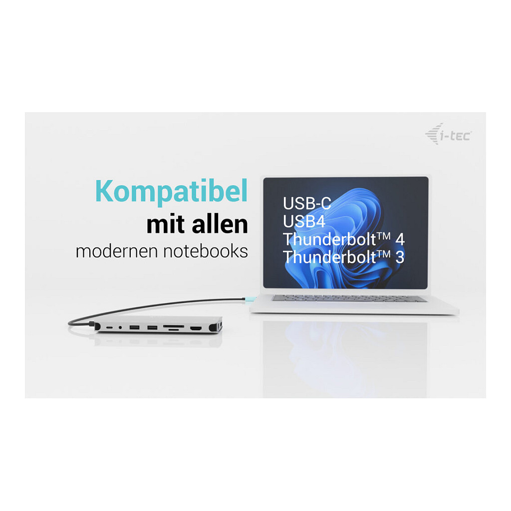 Docking Station I-TEC USB-C Metal Nano 3x Display 2x HDMI 1x USB-C video LAN Audio-6