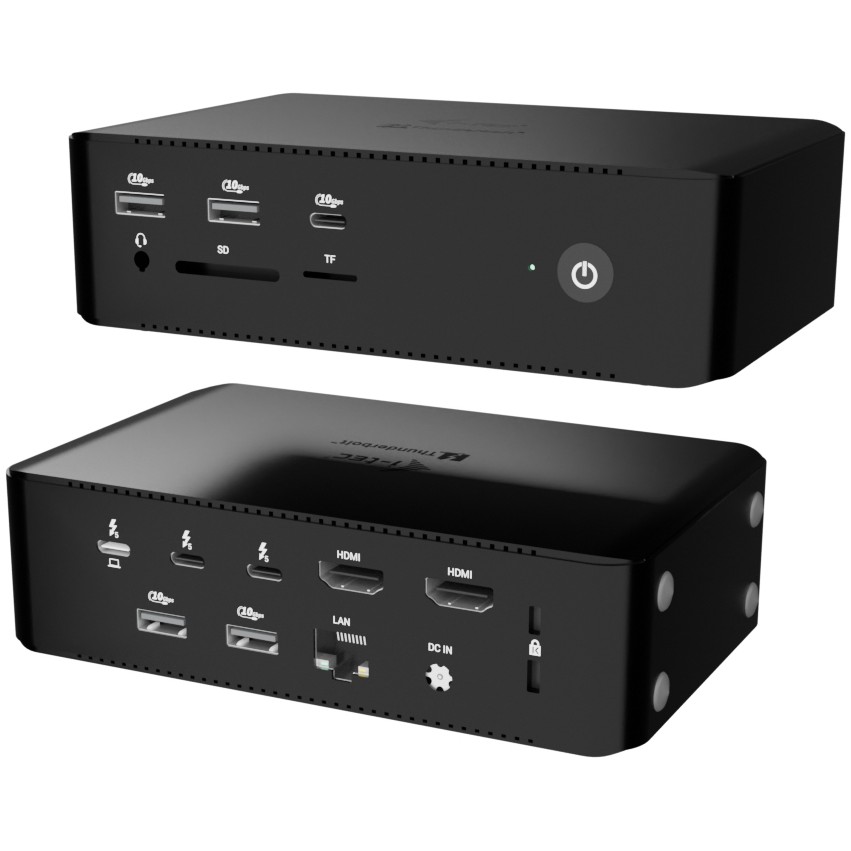 Adapter I-TEC Thunderbolt 5 Quattro Display DS 2xTB5 2xHDMI 1x2.5GLAN 1xAudio/Mic 1xUSB-C Gen2