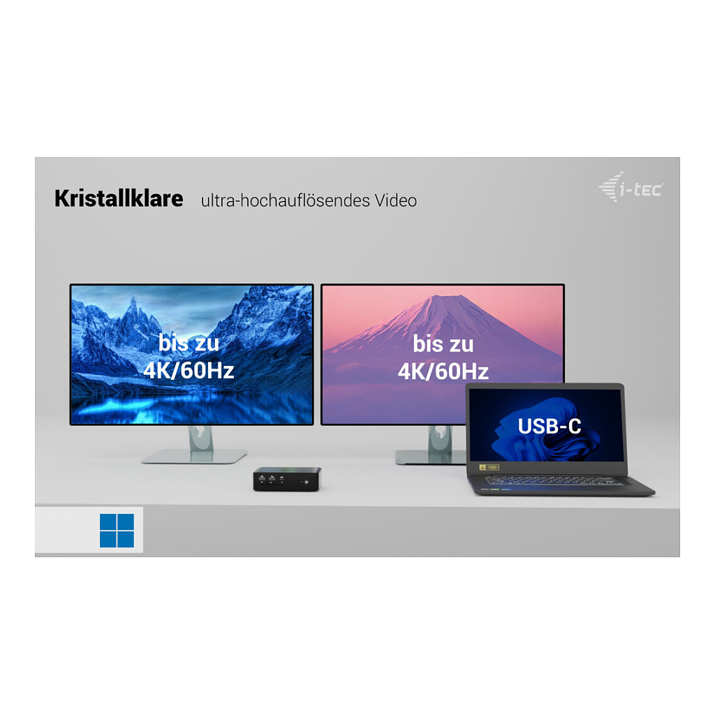 Adapter I-TEC Thunderbolt 5 Quattro Display DS 2xTB5 2xHDMI 1x2.5GLAN 1xAudio/Mic 1xUSB-C Gen2-15