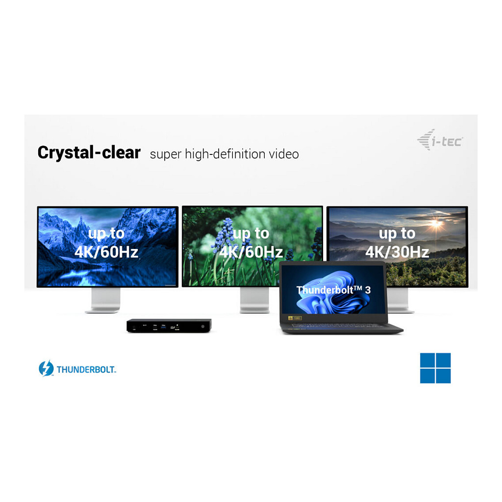 Adapter I-TEC Thunderbolt4 3xDisplay DS 2xHDMI 1xTB3 1x2.5GLAN 1xUSB-C Gen2 2xUSB-A Gen2-12