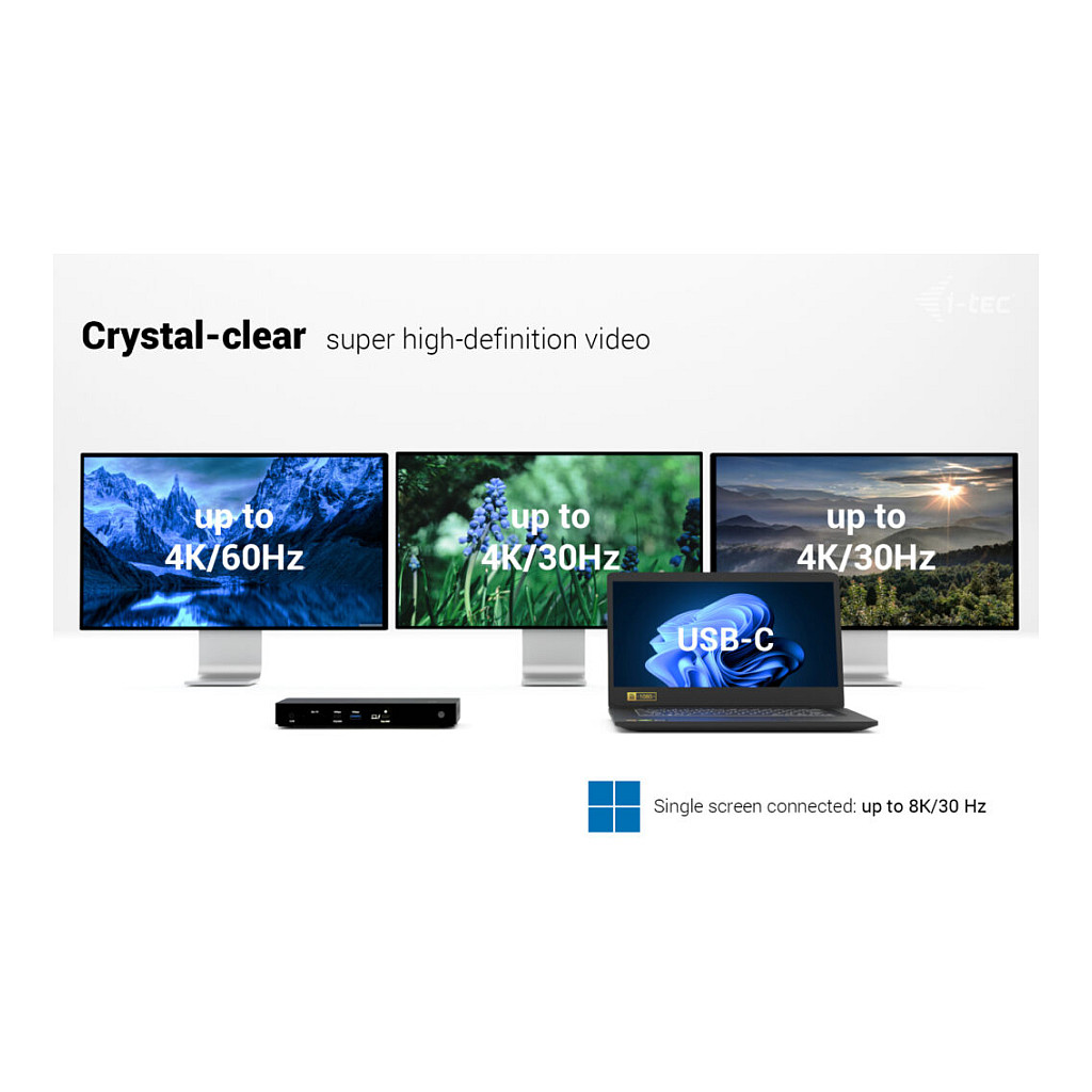 Adapter I-TEC Thunderbolt4 3xDisplay DS 2xHDMI 1xTB3 1x2.5GLAN 1xUSB-C Gen2 2xUSB-A Gen2-13