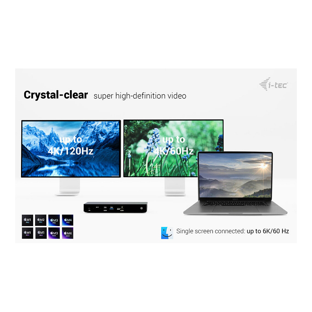 Adapter I-TEC Thunderbolt4 3xDisplay DS 2xHDMI 1xTB3 1x2.5GLAN 1xUSB-C Gen2 2xUSB-A Gen2-14