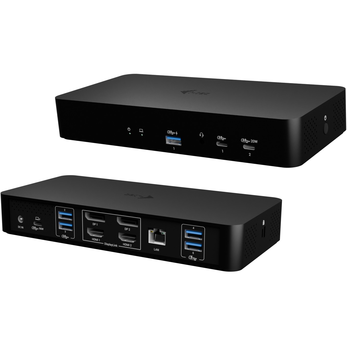 Adapter I-TEC Universal Intelligent Dual Display DS 2xHDMI 2xDP 1xGLAN 2xUSB-C Gen2 3xUSB-A Gen2-0