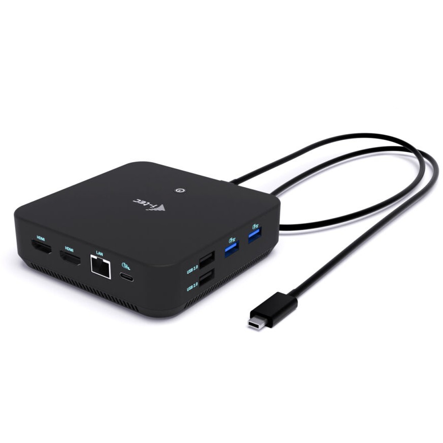 Adapter I-TEC USB-C DS 2 x HDMI 1x DP 1x GLAN 1x USB-C 3.2 3x USB-A 3.2 2x USB 2.0 1x 3.5mm Audio-1