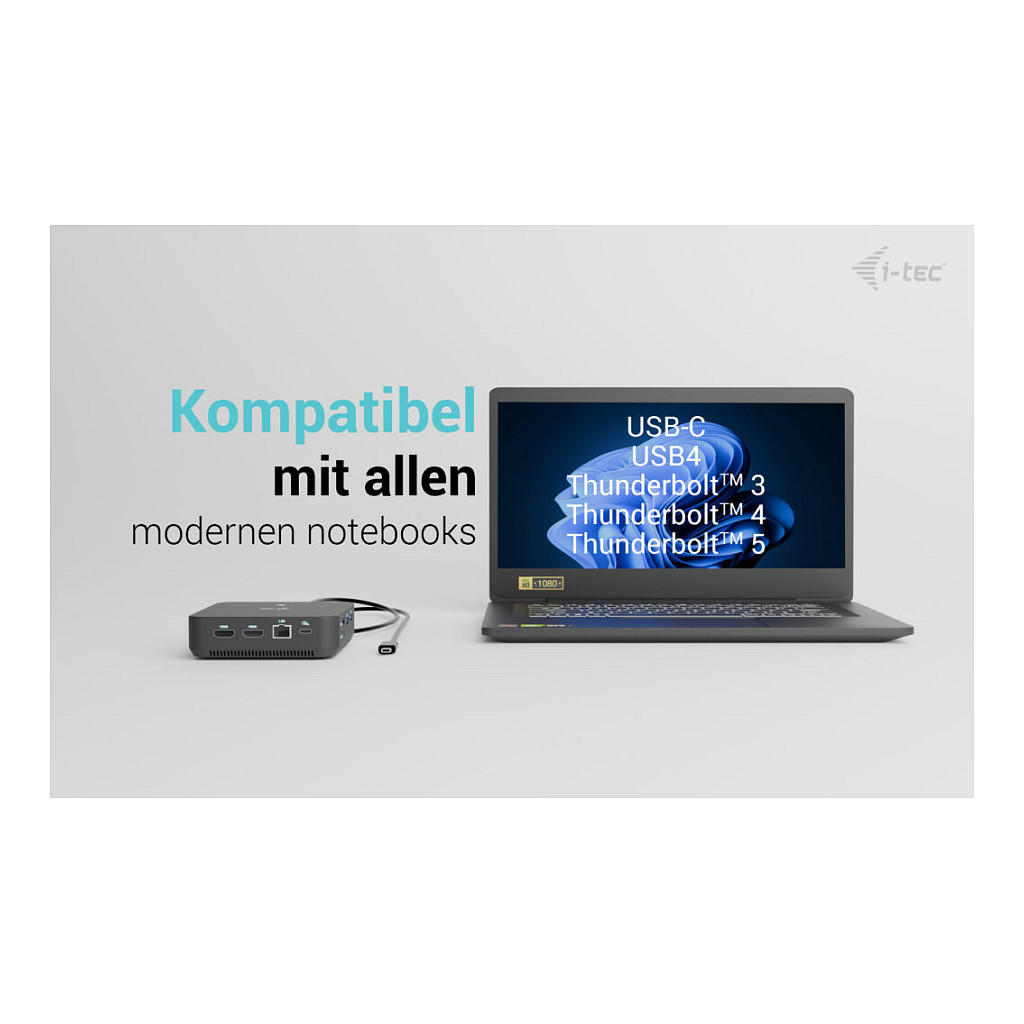 Adapter I-TEC USB-C DS 2 x HDMI 1x DP 1x GLAN 1x USB-C 3.2 3x USB-A 3.2 2x USB 2.0 1x 3.5mm Audio-7