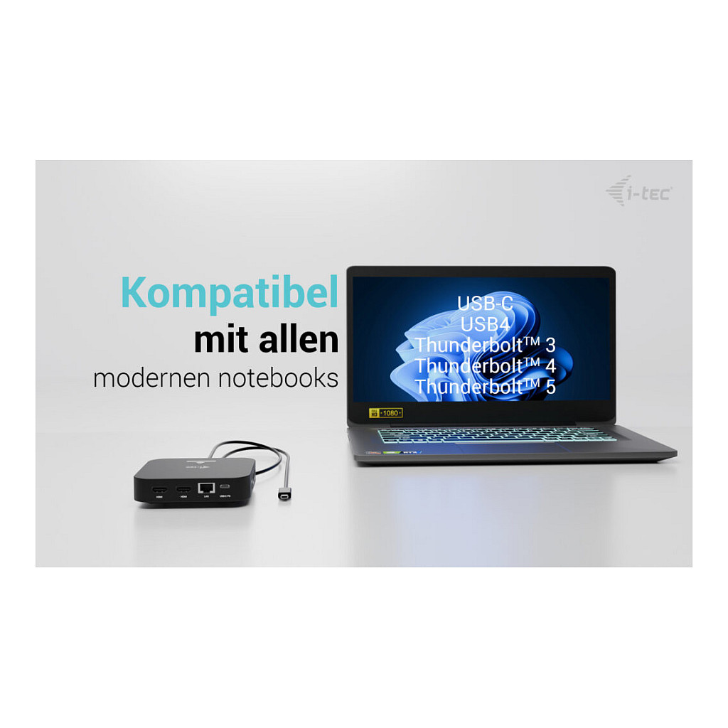 Adapter I-TEC USB-C Dual HDMI DS 2xHDMI 1xGLAN 2xUSB-A 3.2 2xUSB 2.0 1xUSB-C Gen2 1xUSB-C Gen1 k 1x100W USB-C PD+punjač 100W-5