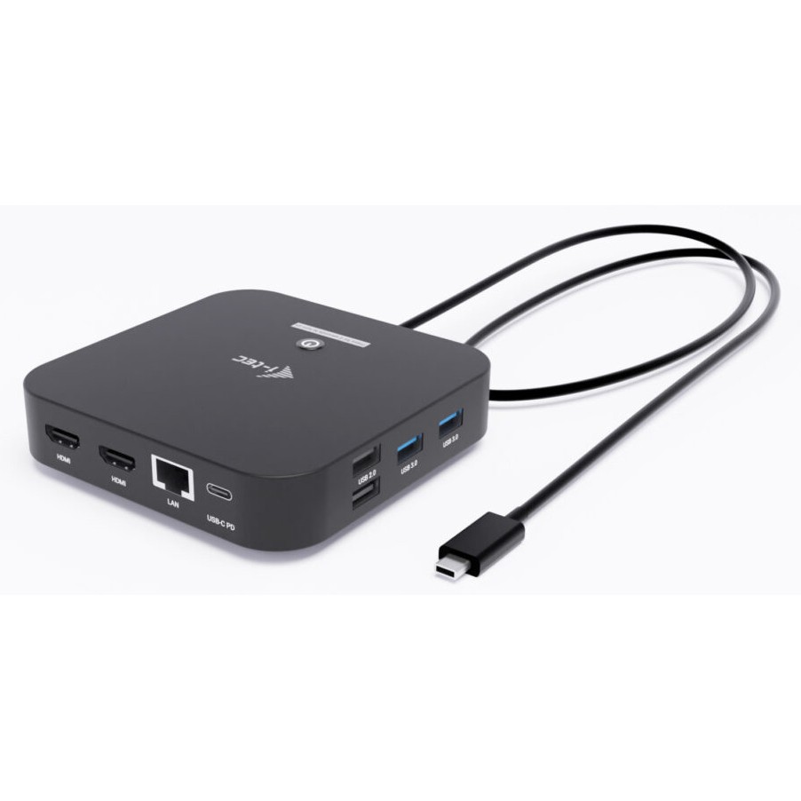 Adapter I-TEC USB-C Dual HDMI DS 2x HDMI 1x GLAN 2x USB-A 3.2 2x USB 2.0 1x USB-C Gen2 1x USB-C-2