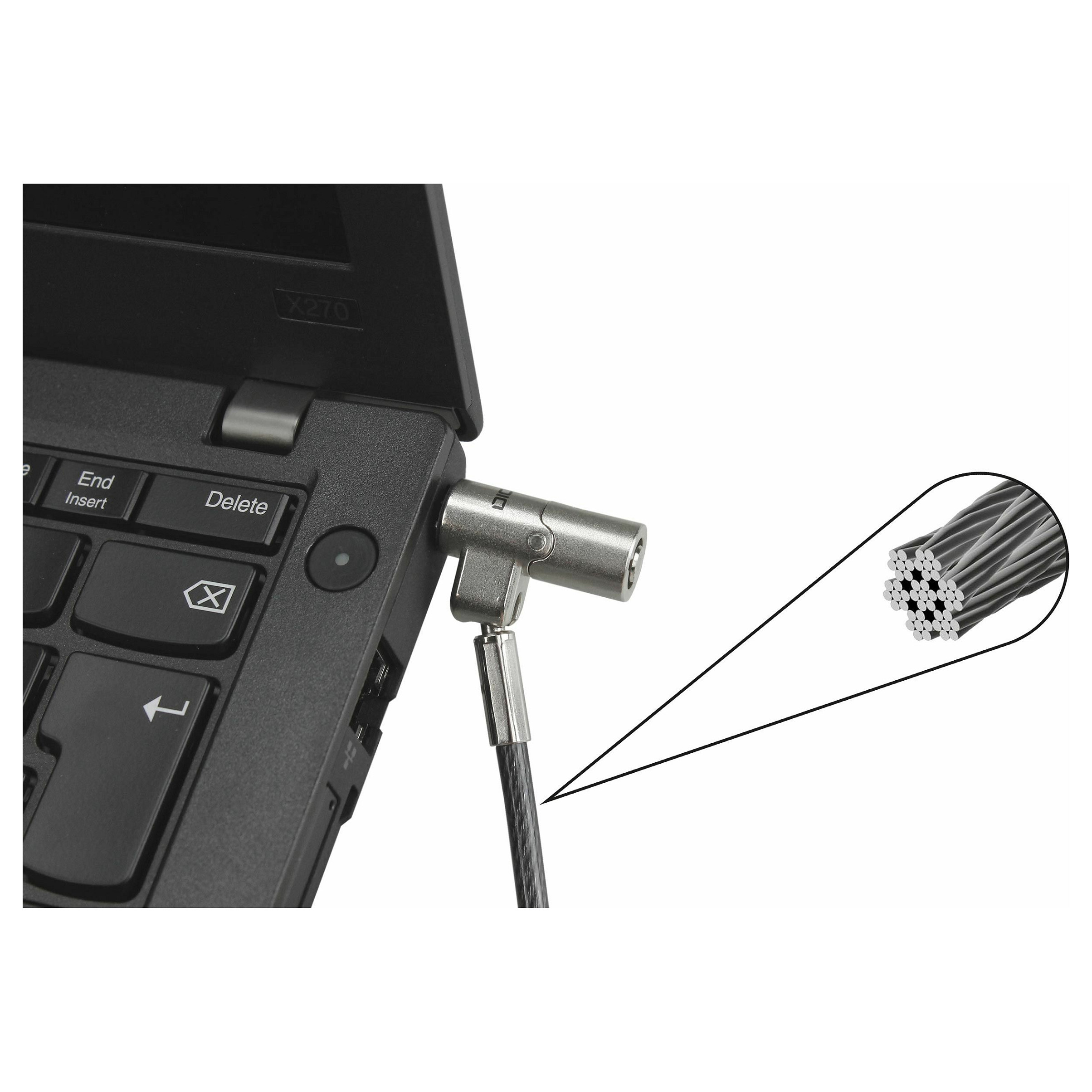 Dicota sigurnosna sajla s ključem za Nano Lock utor (2.5x6mm)-8