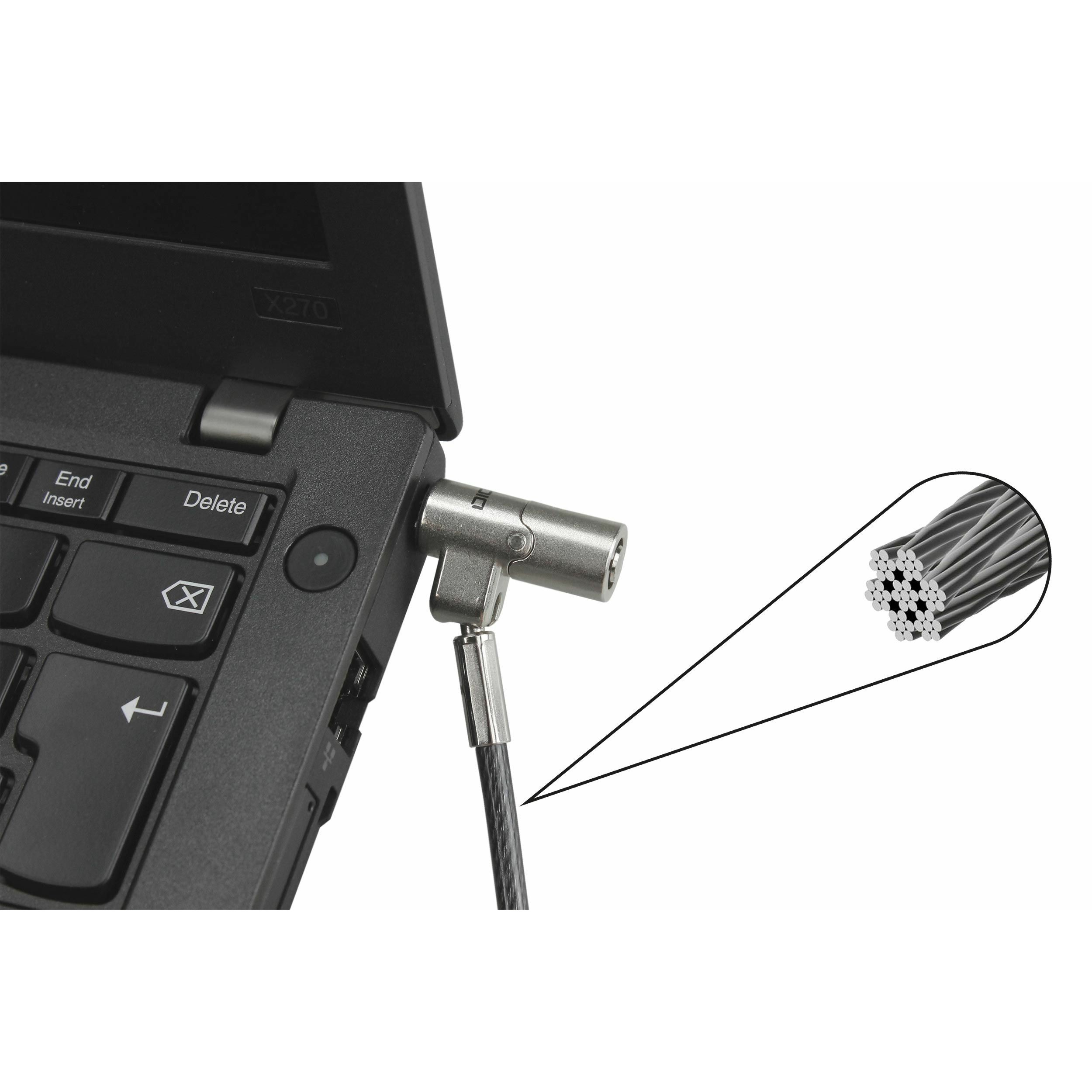 Dicota sigurnosna sajla s ključem za Nano Lock utor (2.5x6mm)-3