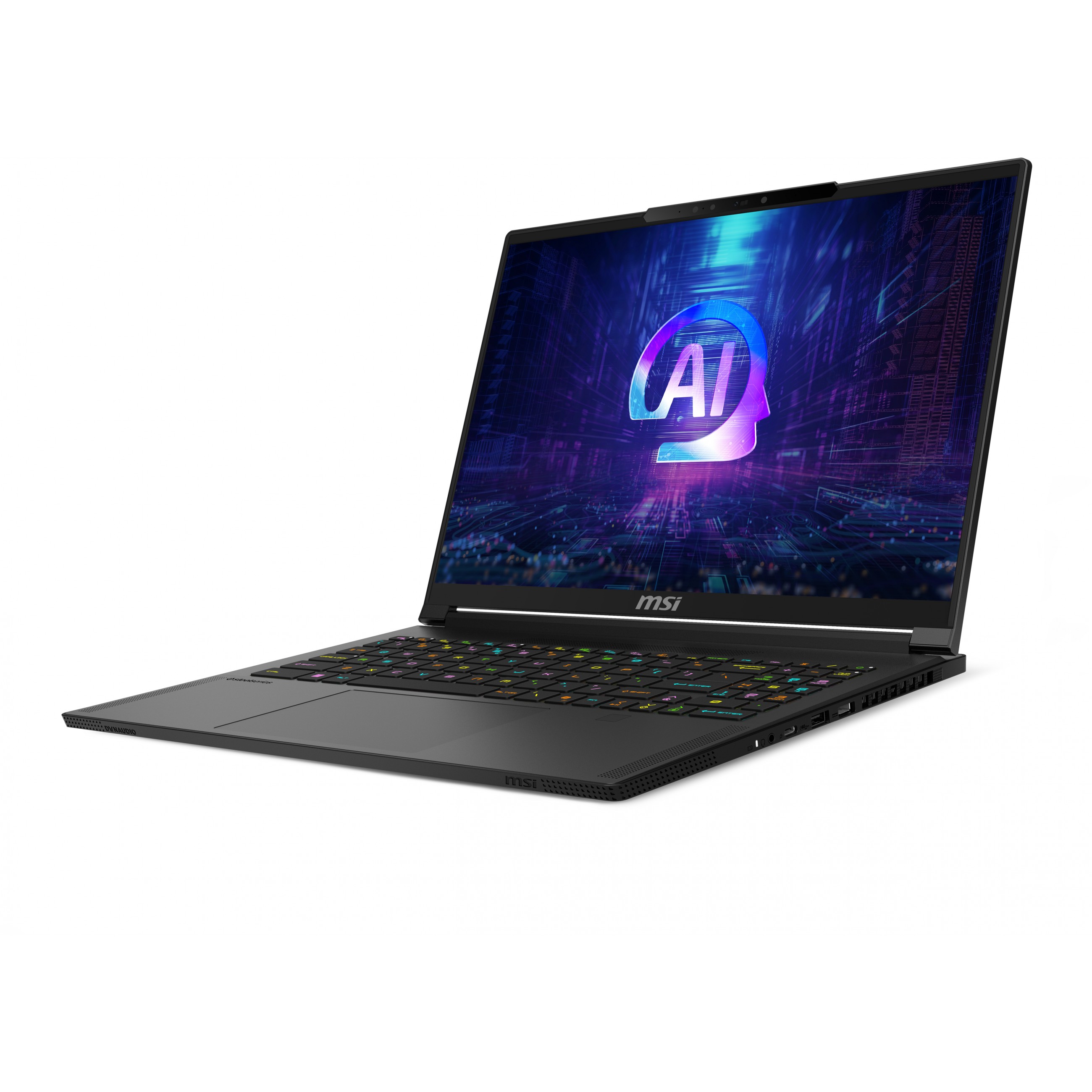 Laptop MSI Stealth A16 AI+ A3XWHG-044 R (16" FHD, Intel Core i9, 32GB RAM, 2TB SSD, RTX 5070 Ti, Windows 11, crna) – internacionalna non HR tipkovnica-1