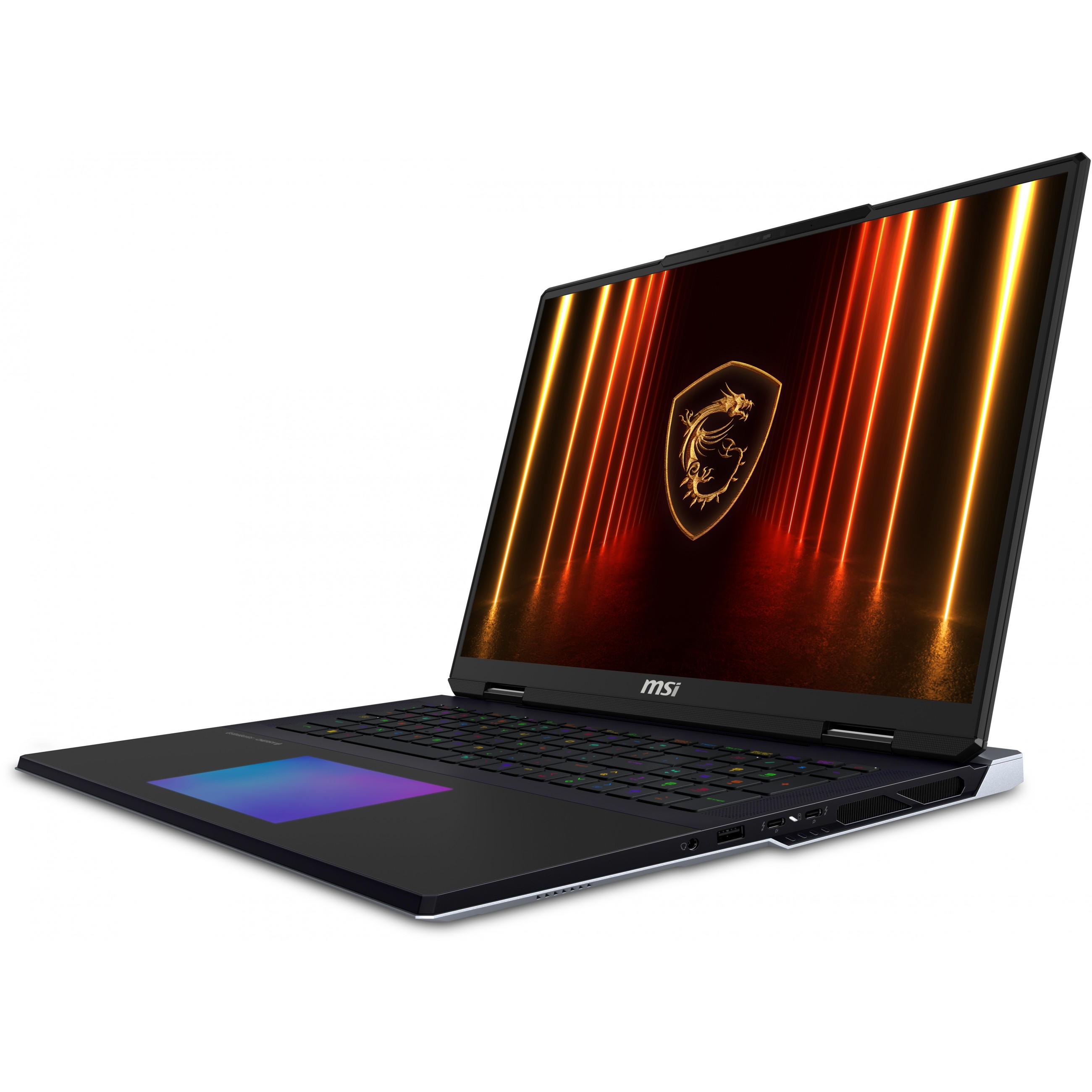 Laptop MSI Titan 18 HX AI A2XWJG-656 CU 9 285HX RTX 5090 64GB DDR5 6TBSSD W11P black silver – internacionalna non HR tipkovnica-2