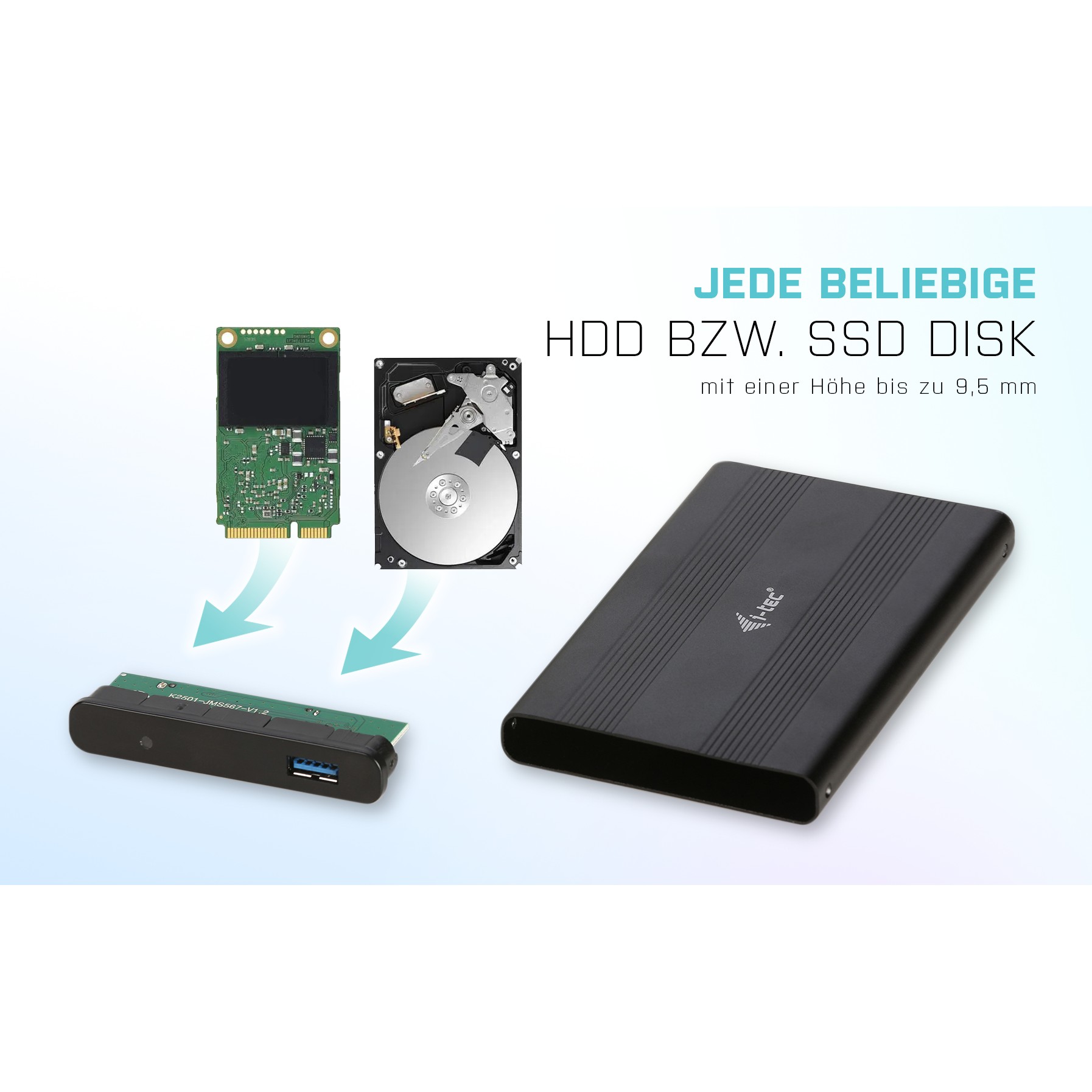 Kućište za vanjski HDD I-TEC USB EXTERNAL CASE 2.5IN-2