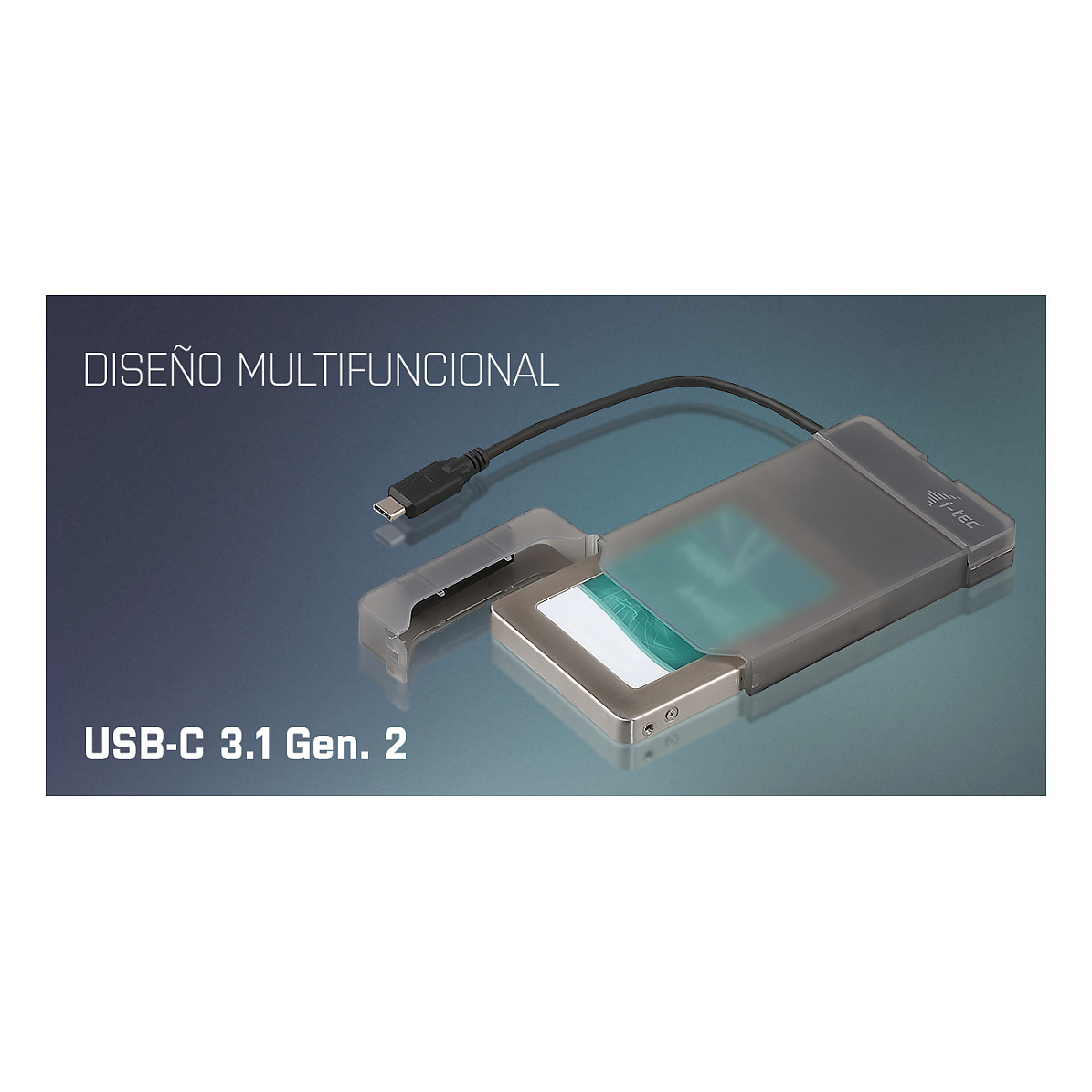 Kućište za vanjski SSD I-TEC USB-C EXTERNAL CASE 2.5IN-10