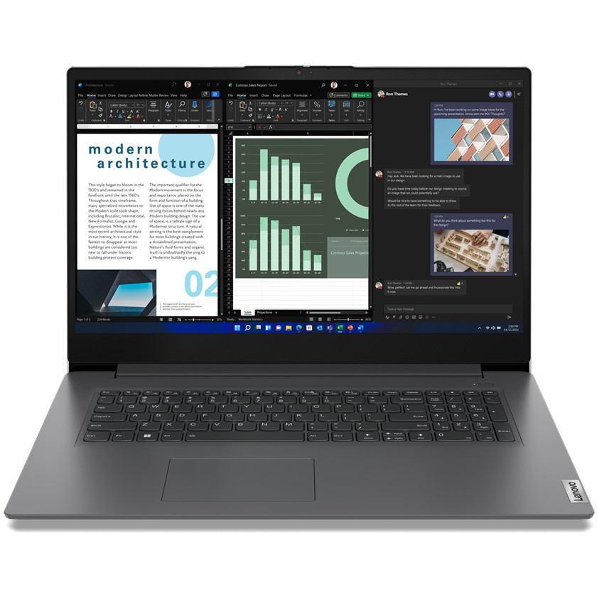 Laptop LENOVO V17 G4 17.3" i7-13620H 16/512 FHD W11P – internacionalna non HR tipkovnica