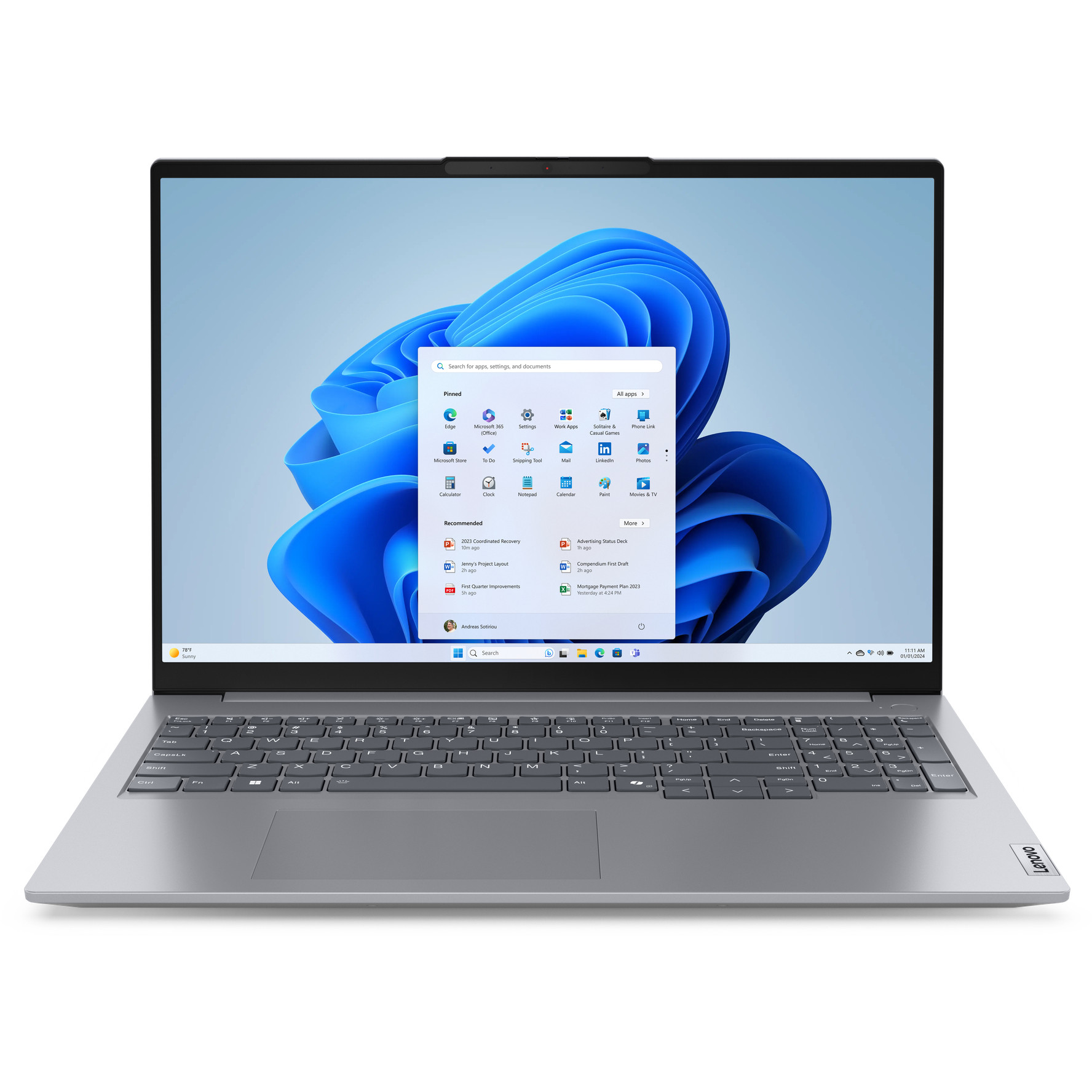Laptop LENOVO ThinkBook 16 AMD G7 16" R5-7535HS 32/512 WUXGA W11P – internacionalna non HR tipkovnica