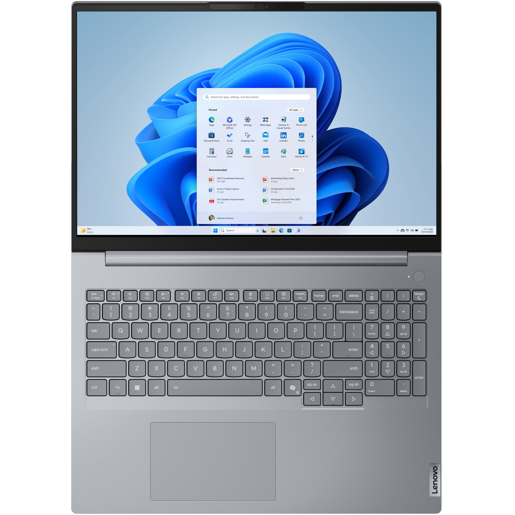 Laptop LENOVO ThinkBook 16 G8 (16" WUXGA, Ultra5 225U, 32GB RAM, 512GB SSD, Windows 11 Pro) – internacionalna non HR tipkovnica-5