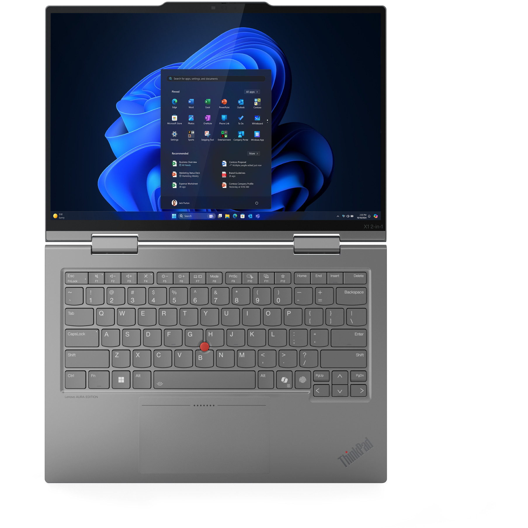 Laptop LENOVO X1 2in1 G10 14" Ultra7 258V (14" FHD, Intel Core i7, 32GB RAM, 1TB SSD, Windows 11 Pro) – internacionalna non HR tipkovnica-11