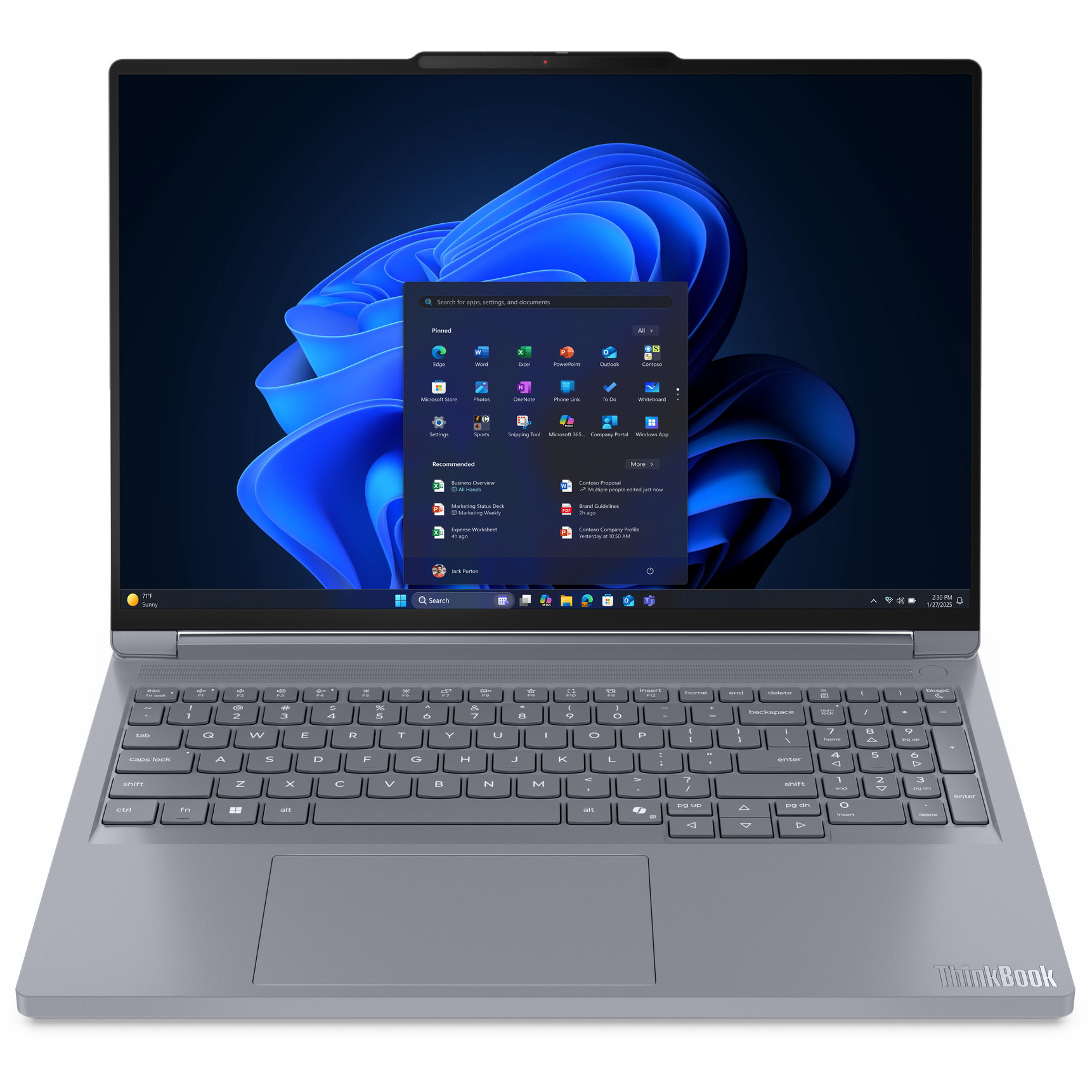 Laptop LENOVO ThinkBook 16p AMD G6 (16.0" WQXGA, R9 8940HX, 64GB RAM, 1TB SSD, Win 11 Pro, Luna Grey) – internacionalna non HR tipkovnica-0