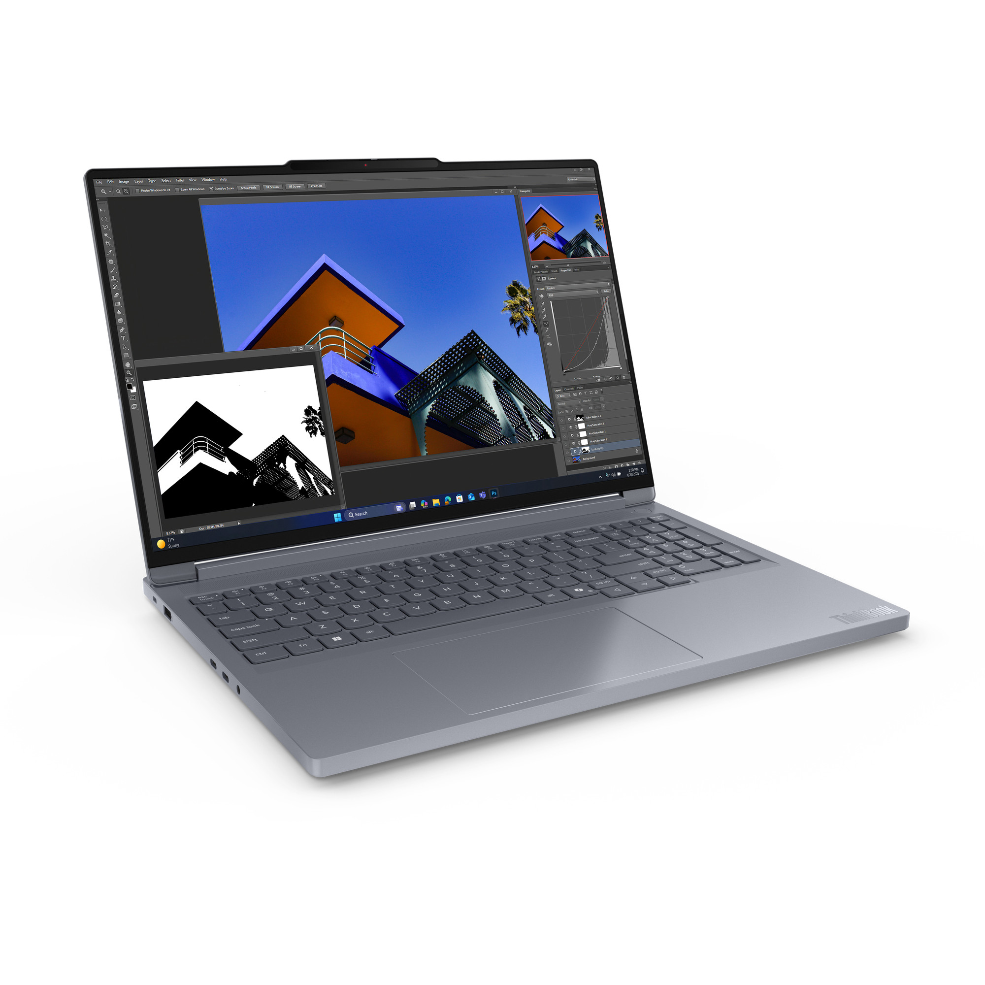 Laptop LENOVO ThinkBook 16p AMD G6 (16.0" WQXGA, R9 8940HX, 64GB RAM, 1TB SSD, Win 11 Pro, Luna Grey) – internacionalna non HR tipkovnica-1