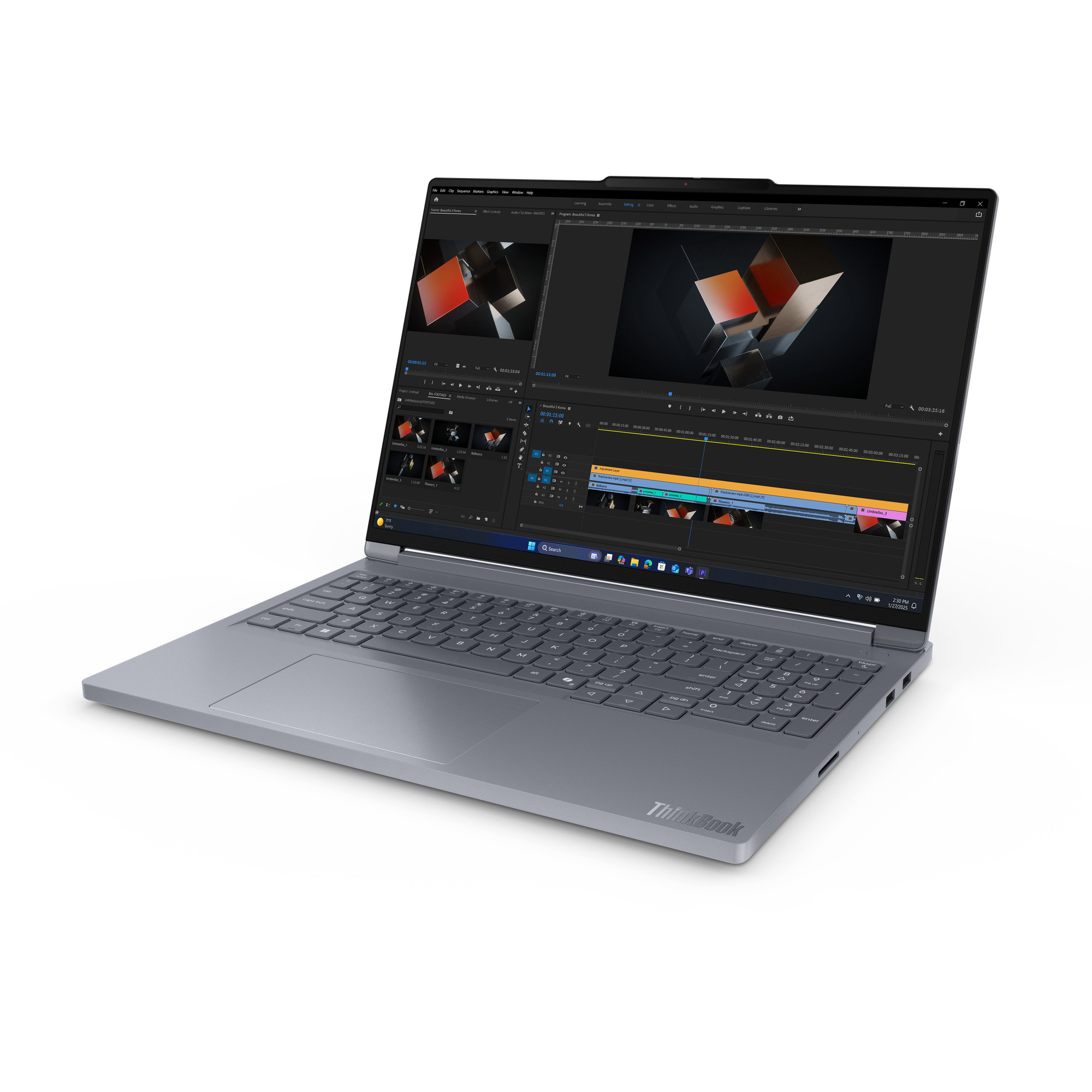 Laptop LENOVO ThinkBook 16p AMD G6 (16.0" WQXGA, R9 8940HX, 64GB RAM, 1TB SSD, Win 11 Pro, Luna Grey) – internacionalna non HR tipkovnica-8