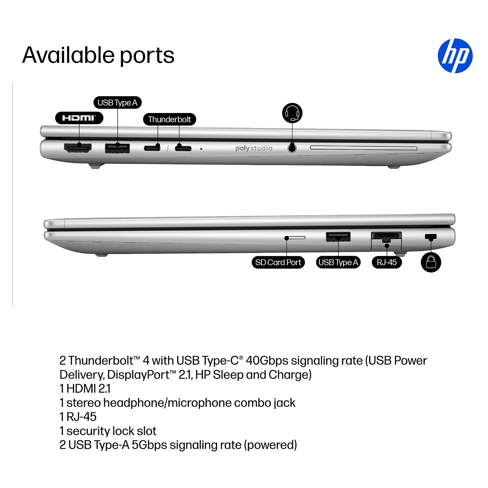 Laptop HP EliteBook 6 G1i (13.3" WUXGA, Intel Core Ultra 5 225U, 16GB RAM, 512GB SSD, Windows 11 Pro, SmartBuy) – internacionalna non HR tipkovnica-16