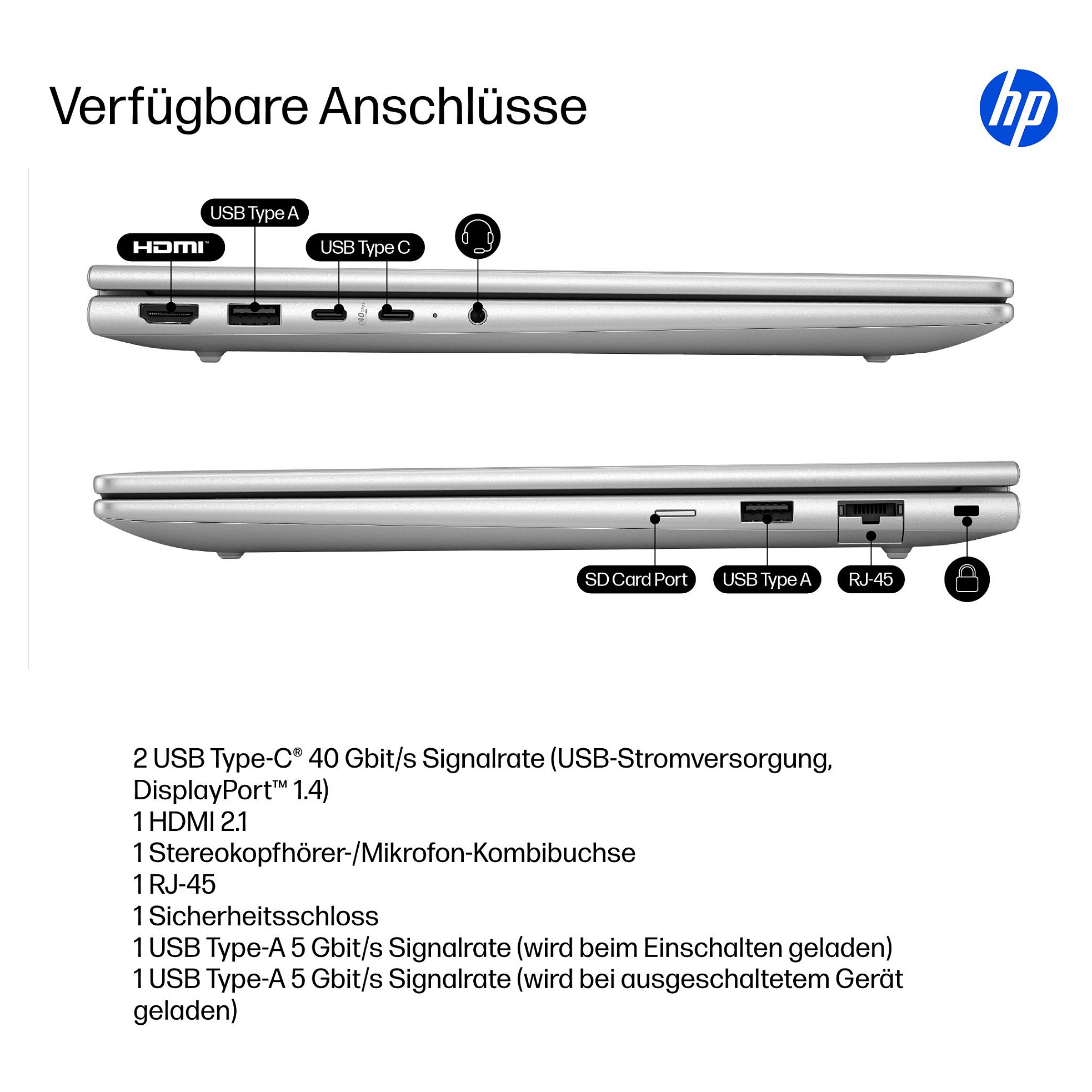 Laptop HP EliteBook 6 G1q Qualcomm Snapdragon X Plus (35.56 cm, 14 Zoll, WUXGA, 32GB RAM, 1TB SSD, Windows 11 Pro, njemačka tipkovnica) – internacionalna non HR tipkovnica-17