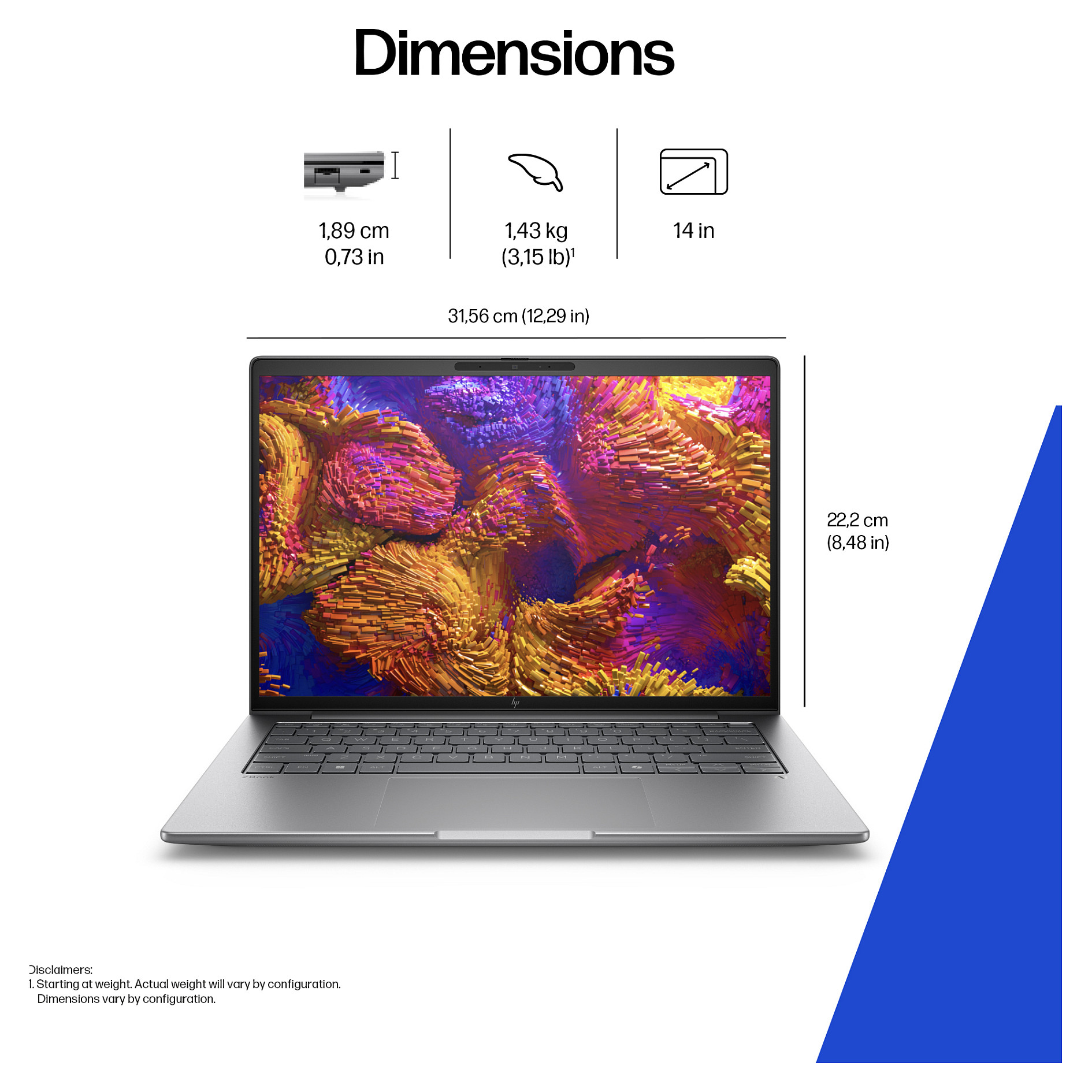 Laptop HP ZBOOK 8 G1A (14 Zoll, WUXGA, AMD Ryzen AI 7 PRO 350, 32GB RAM, 1TB SSD, W11P)-6