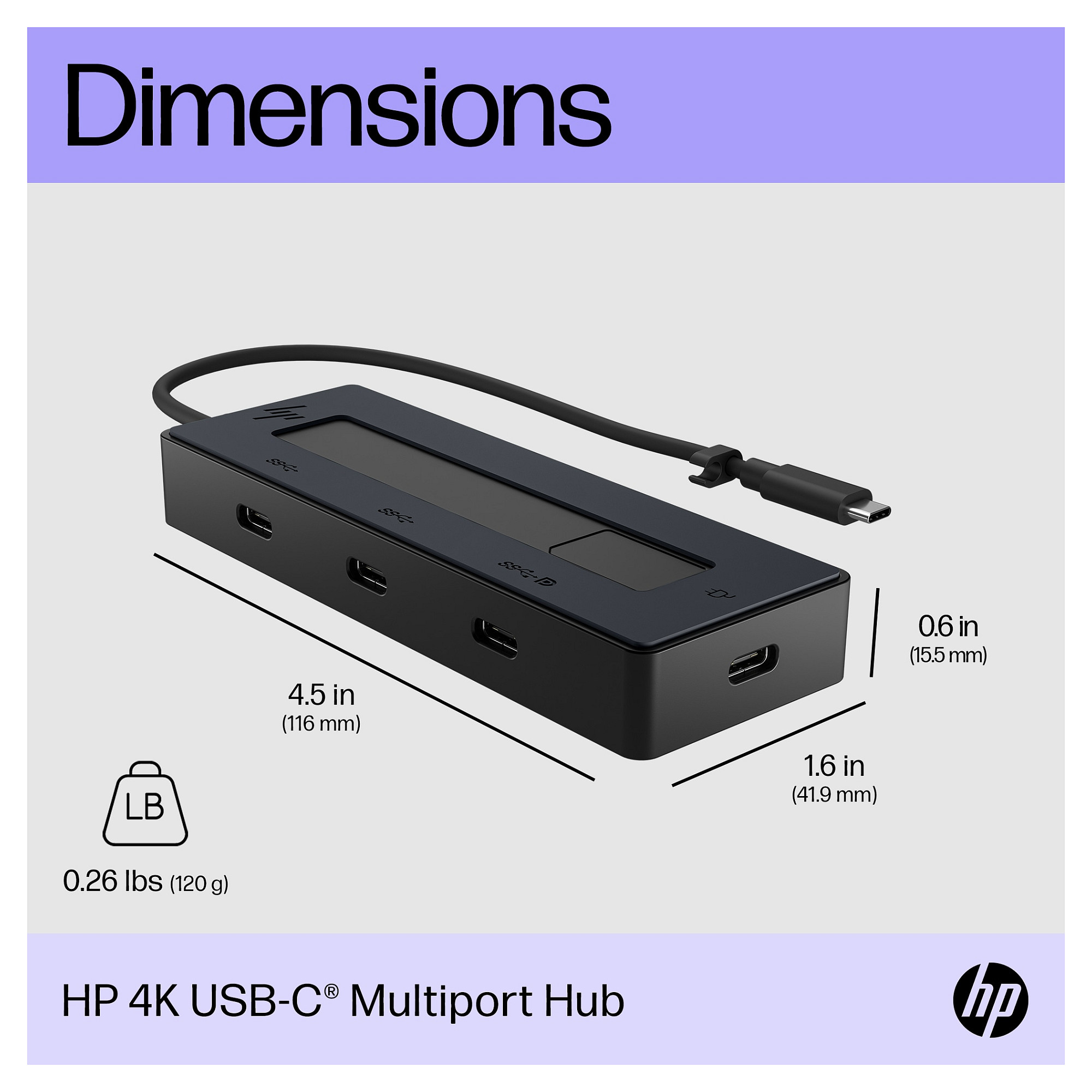 USB-C Hub HP 4K Multiport Adapter-12