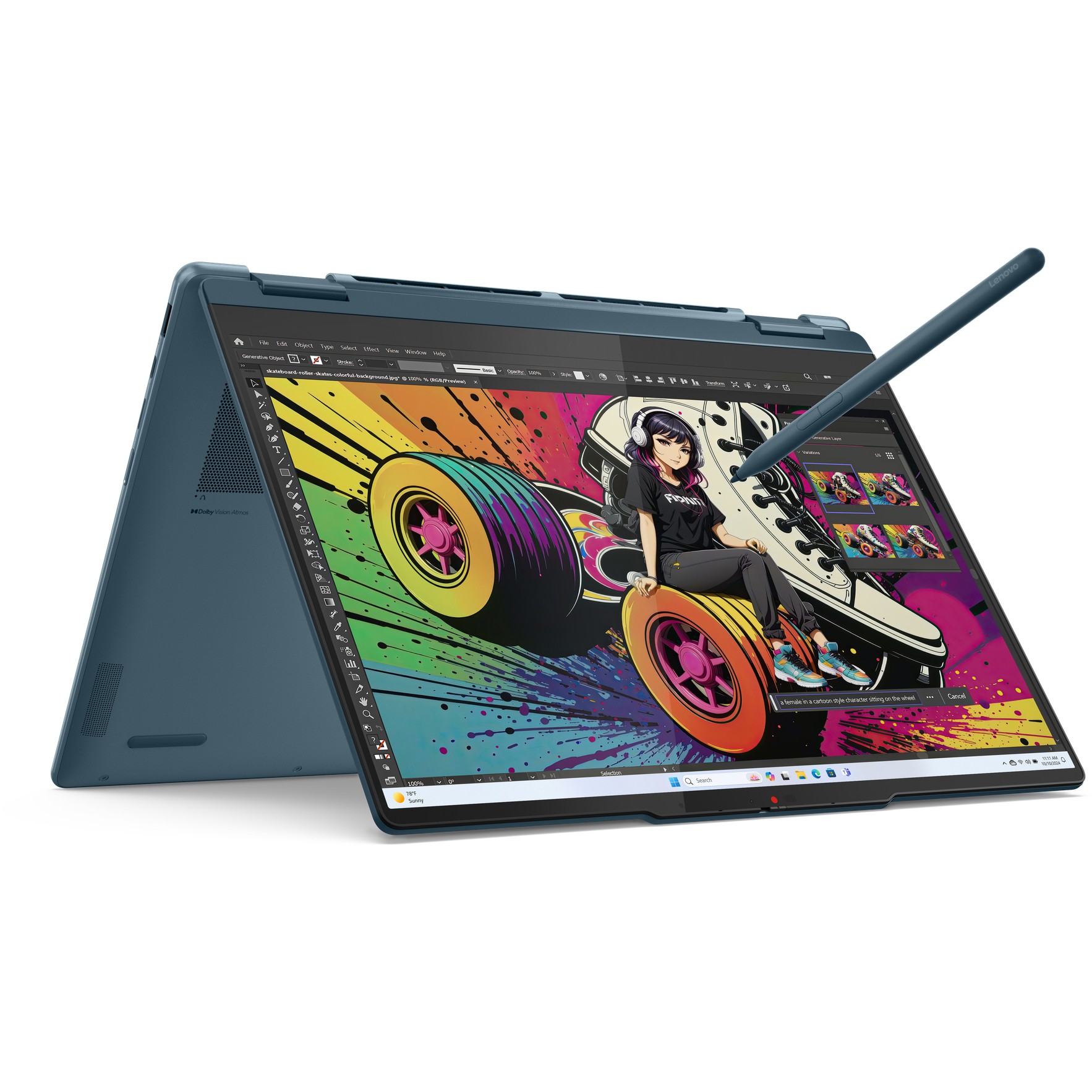 Laptop LENOVO Yoga 7 14AKP10 (14 inch, Ryzen AI5, 16GB) – internacionalna non HR tipkovnica-2