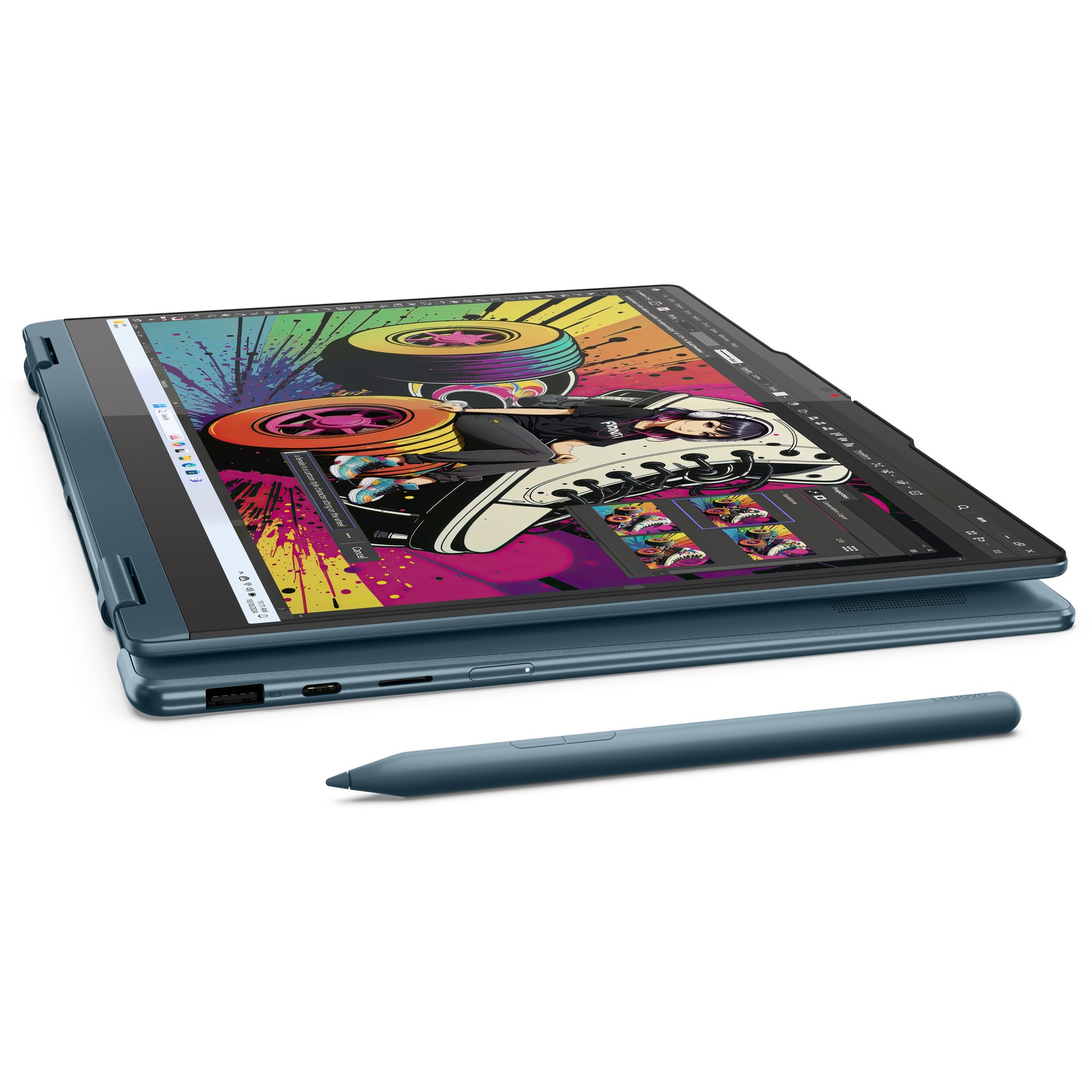 Laptop LENOVO Yoga 7 14AKP10 (14 inch, Ryzen AI5, 16GB) – internacionalna non HR tipkovnica-3