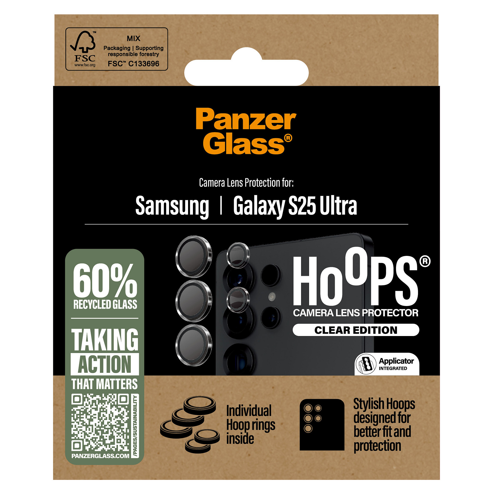 Zaštita za ekran PANZER GLASS Hoops Clear Lens Protector Galaxy S25 Ultra-2